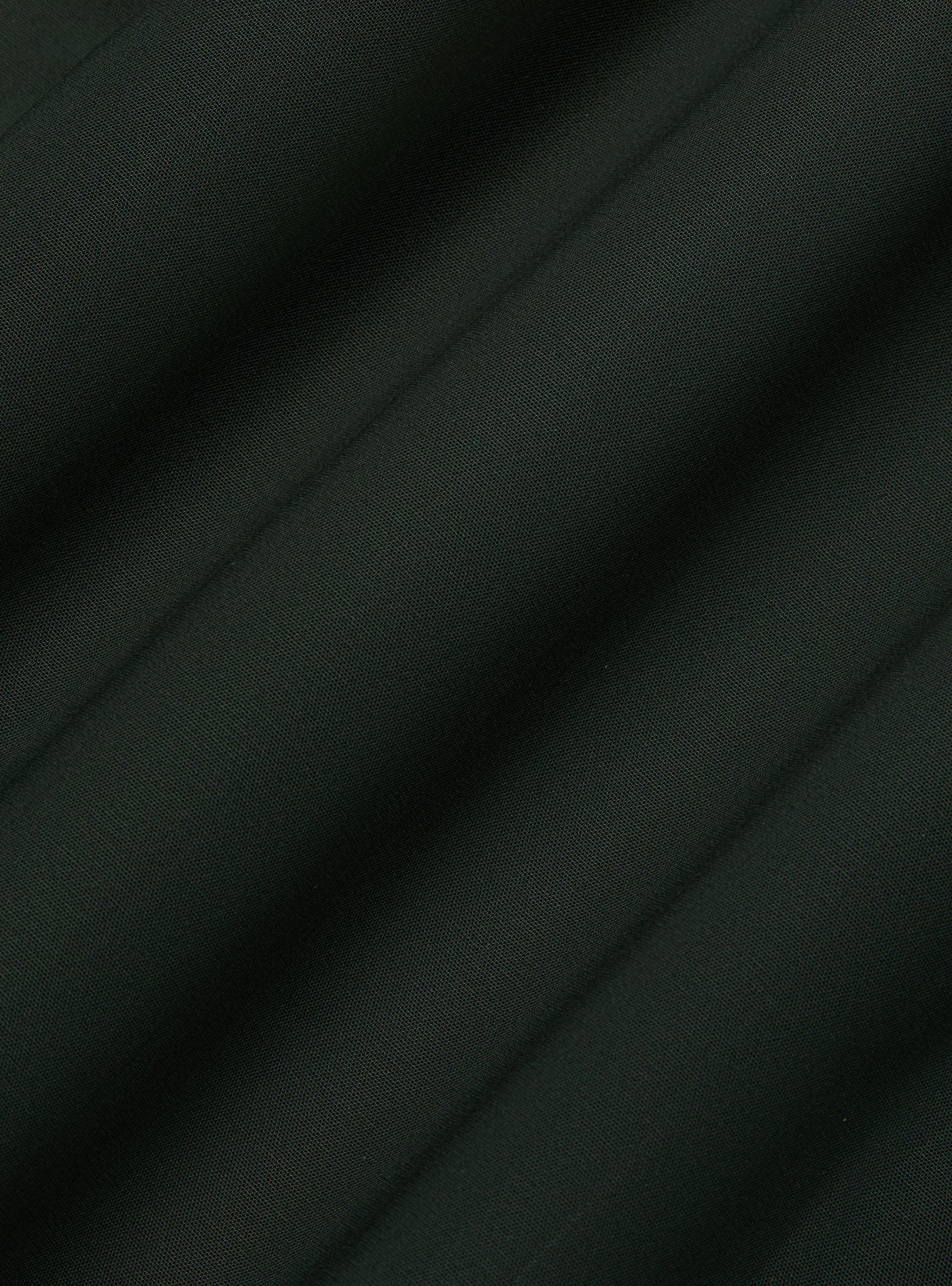 Camicia in cotone popeline stretch, VERDE