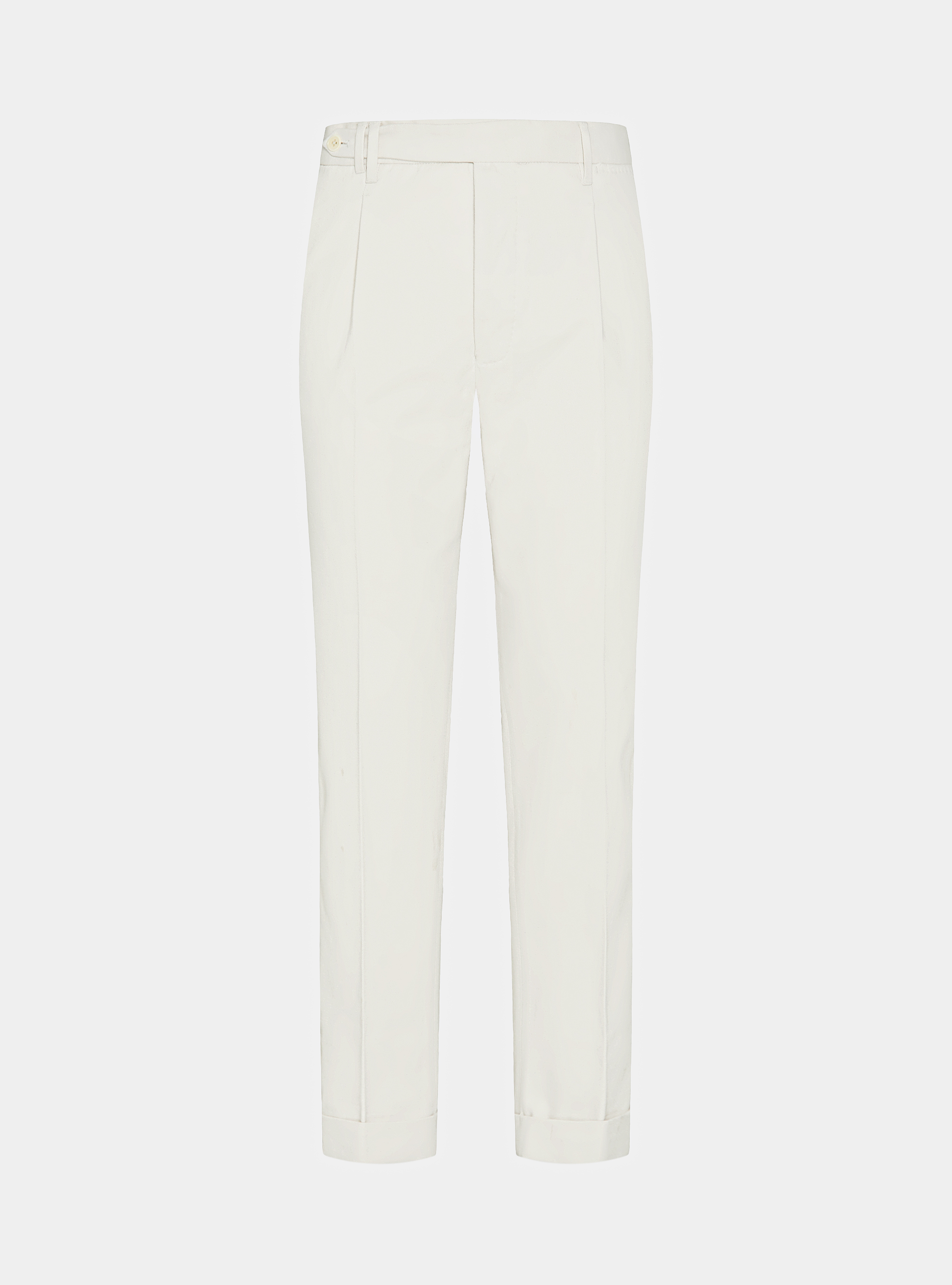 Pantalón de pinzas de sarga de algodón y cachemira, NATA