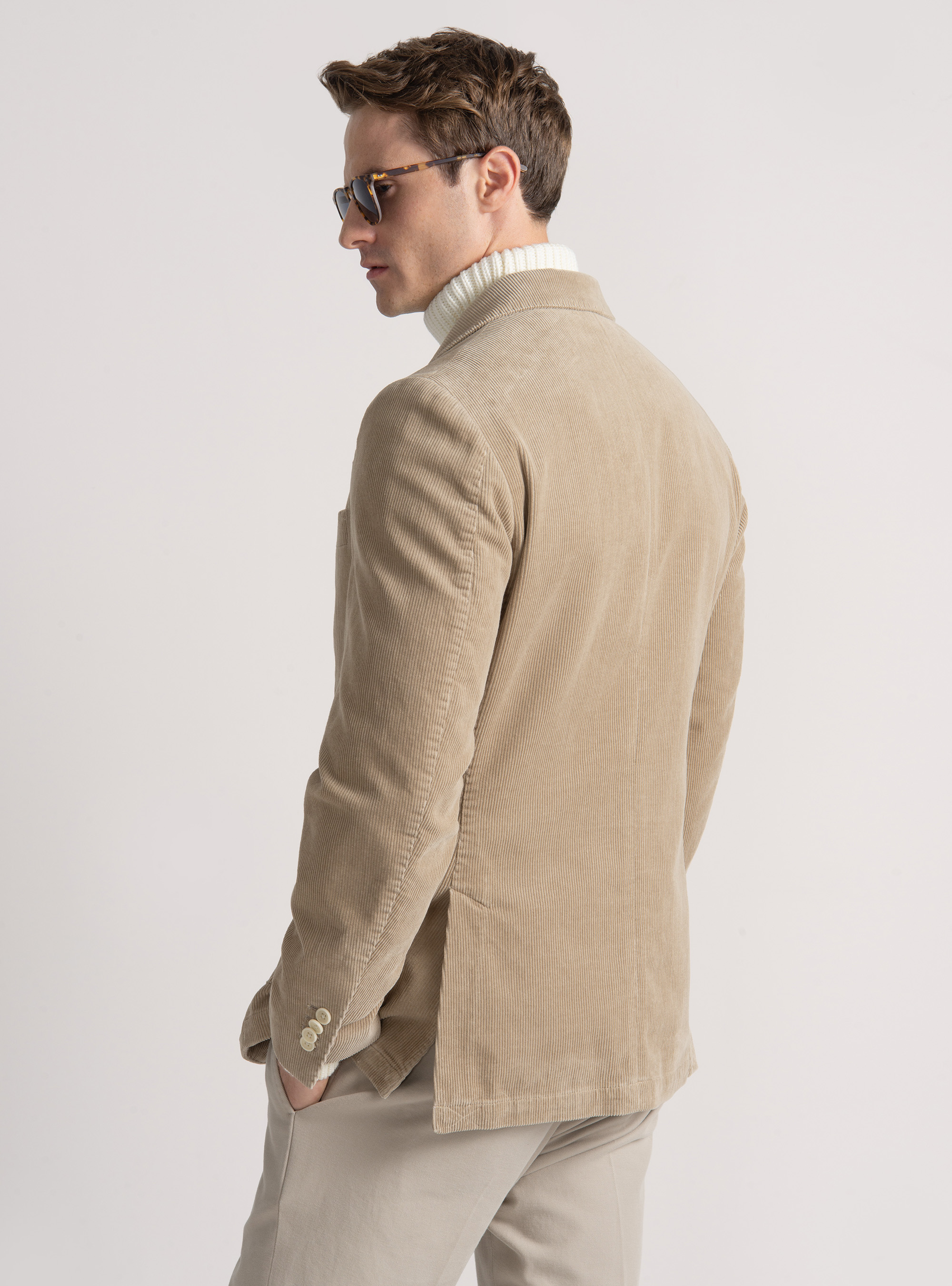 Giacca in velluto, SABBIA