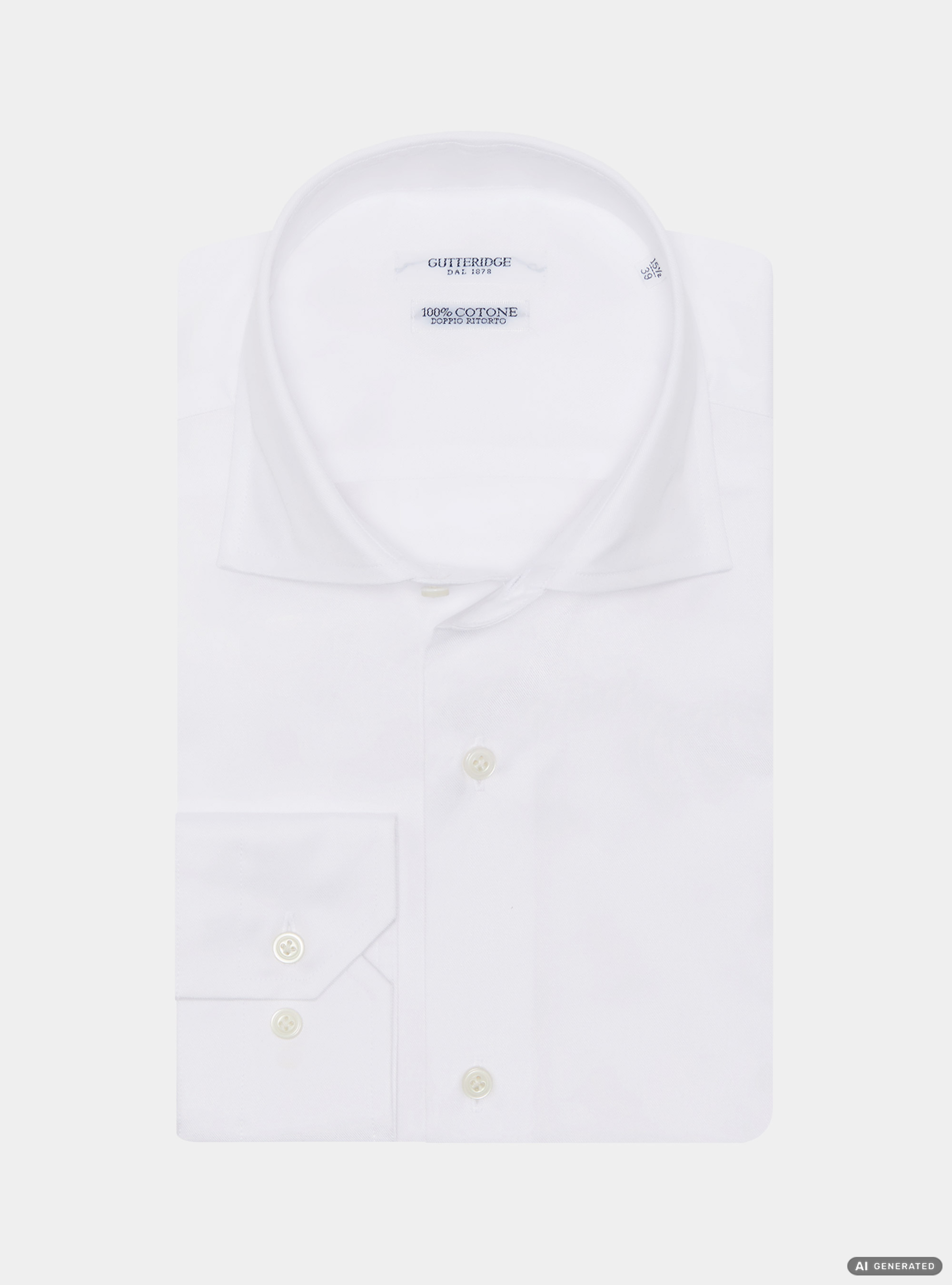 Camisa de sarga de algod&oacute;n, BLANCO