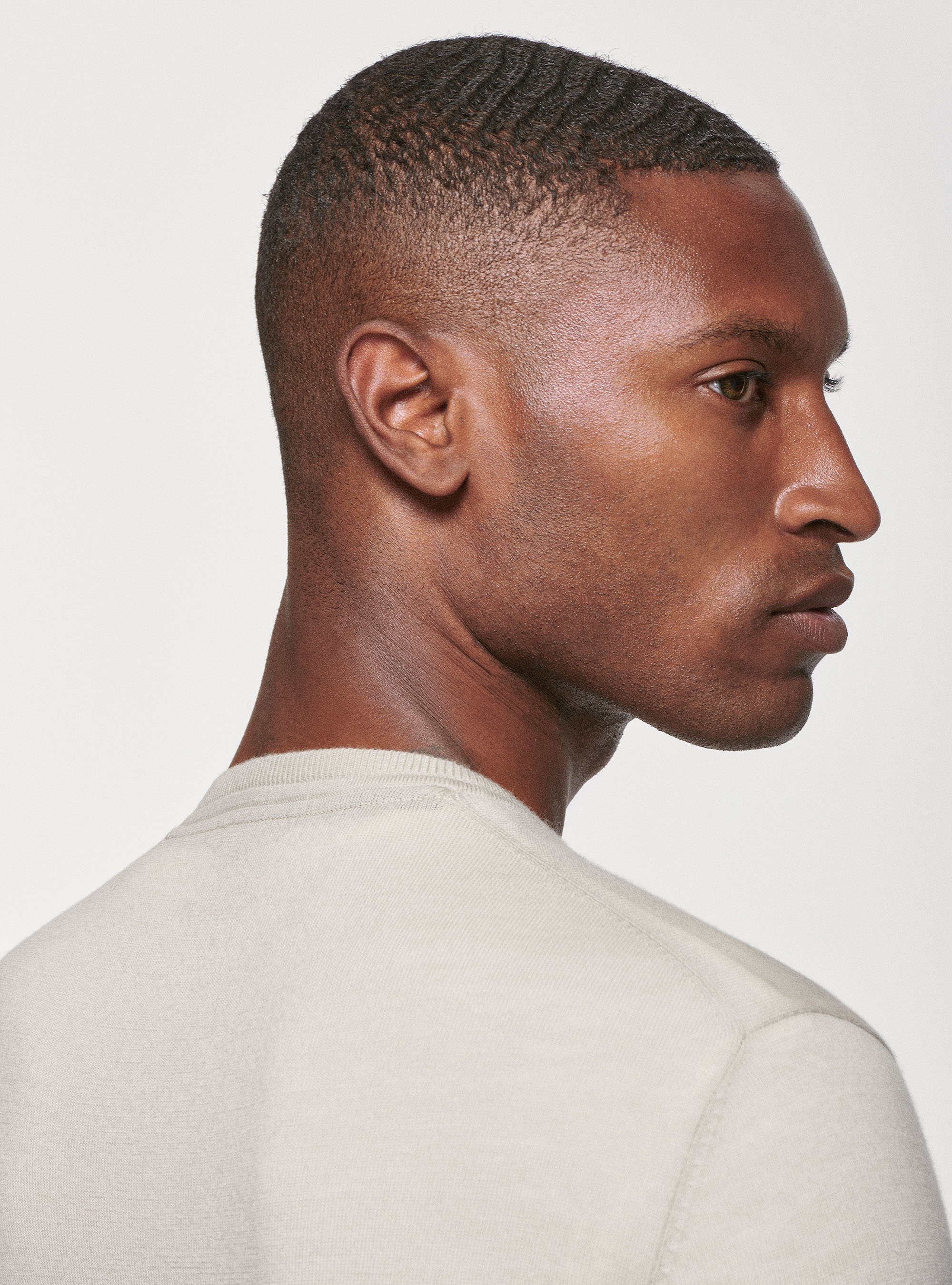 Pure merino wool sweater, ECRU