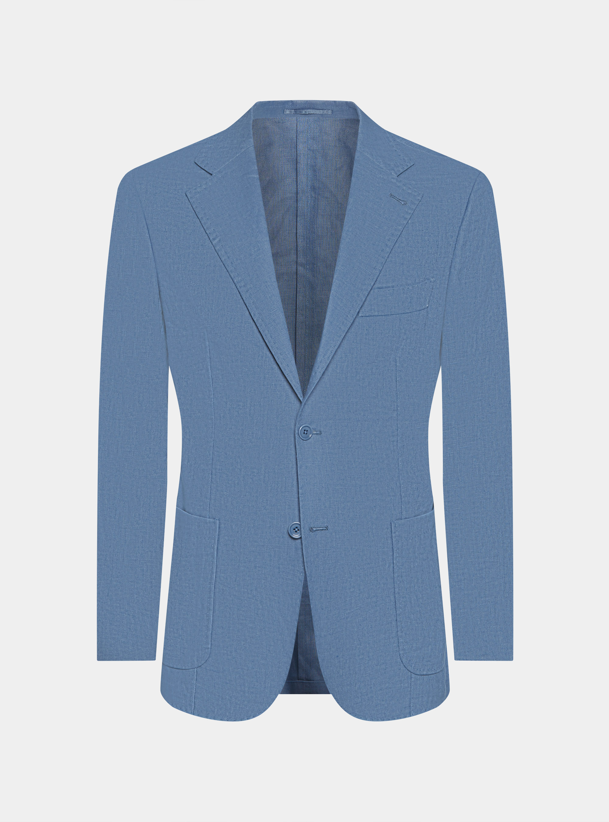 Pure linen suit blazer, AZZURRO POLVERE 0283C