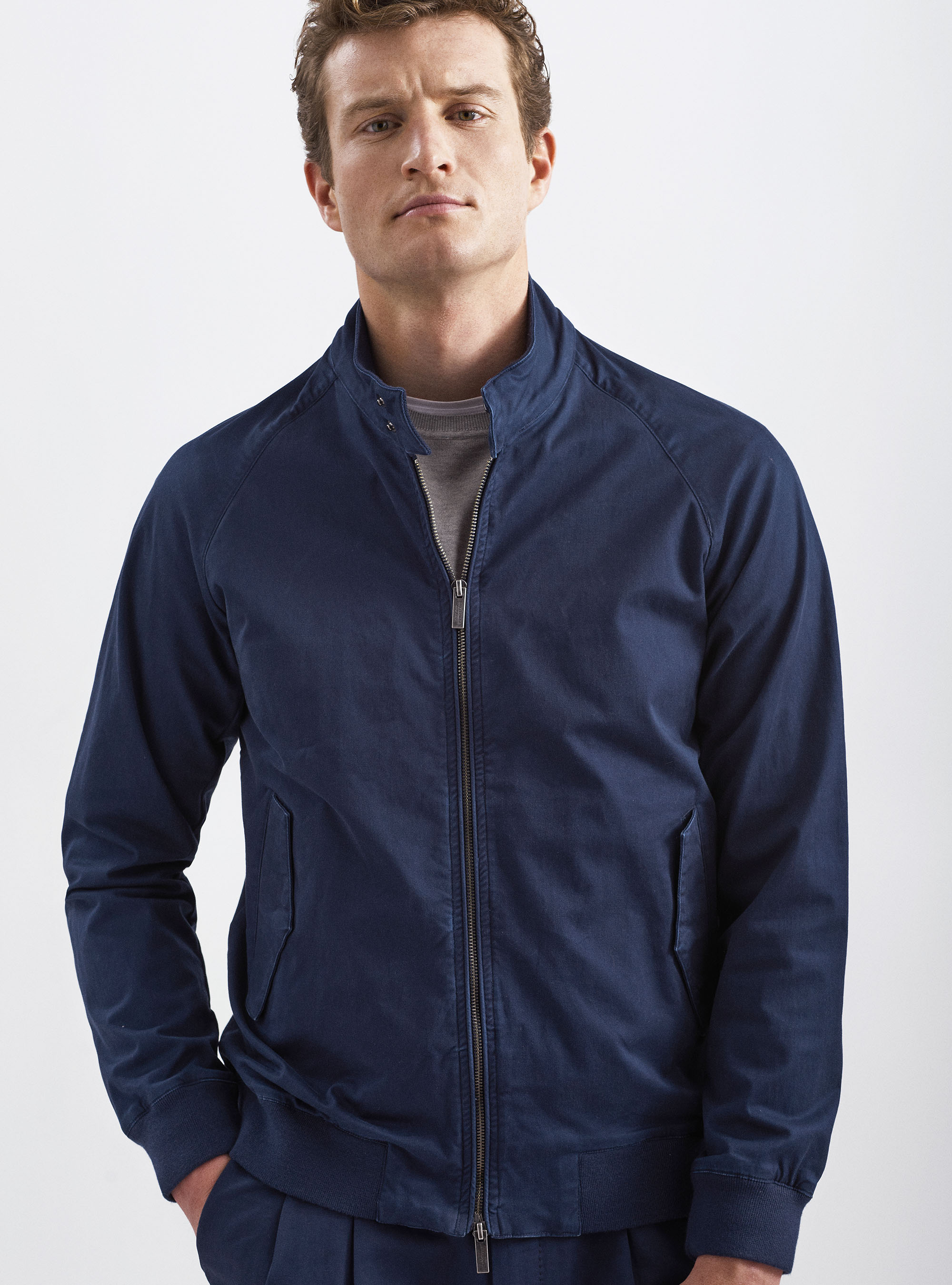 Stretch cotton twill bomber jacket | GutteridgeUS | Jackets and Sleeveless  Uomo