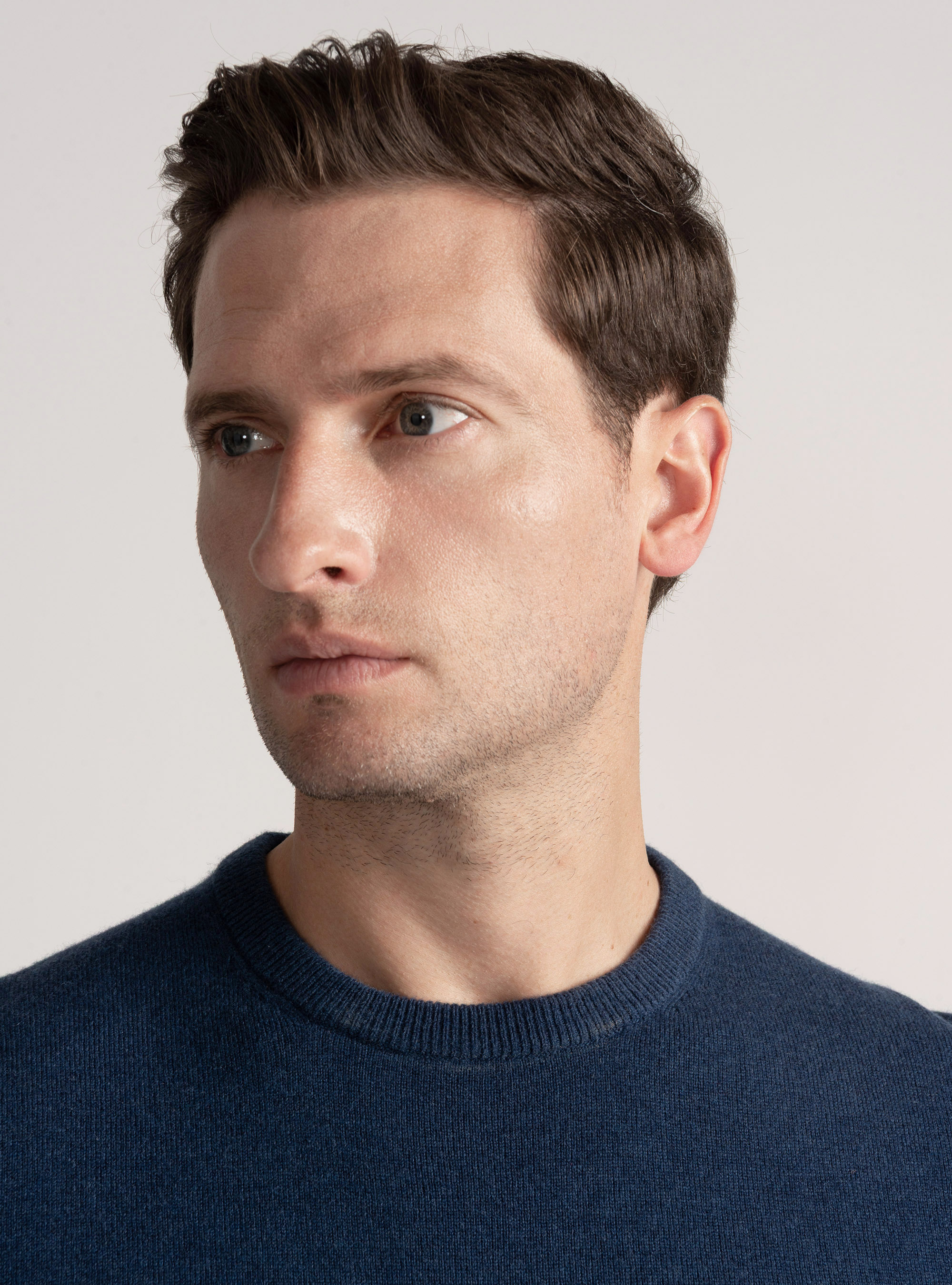 Trikot mit Rundhalsausschnitt aus Lambswool und Kaschmir, INCHIOSTRO 0232C