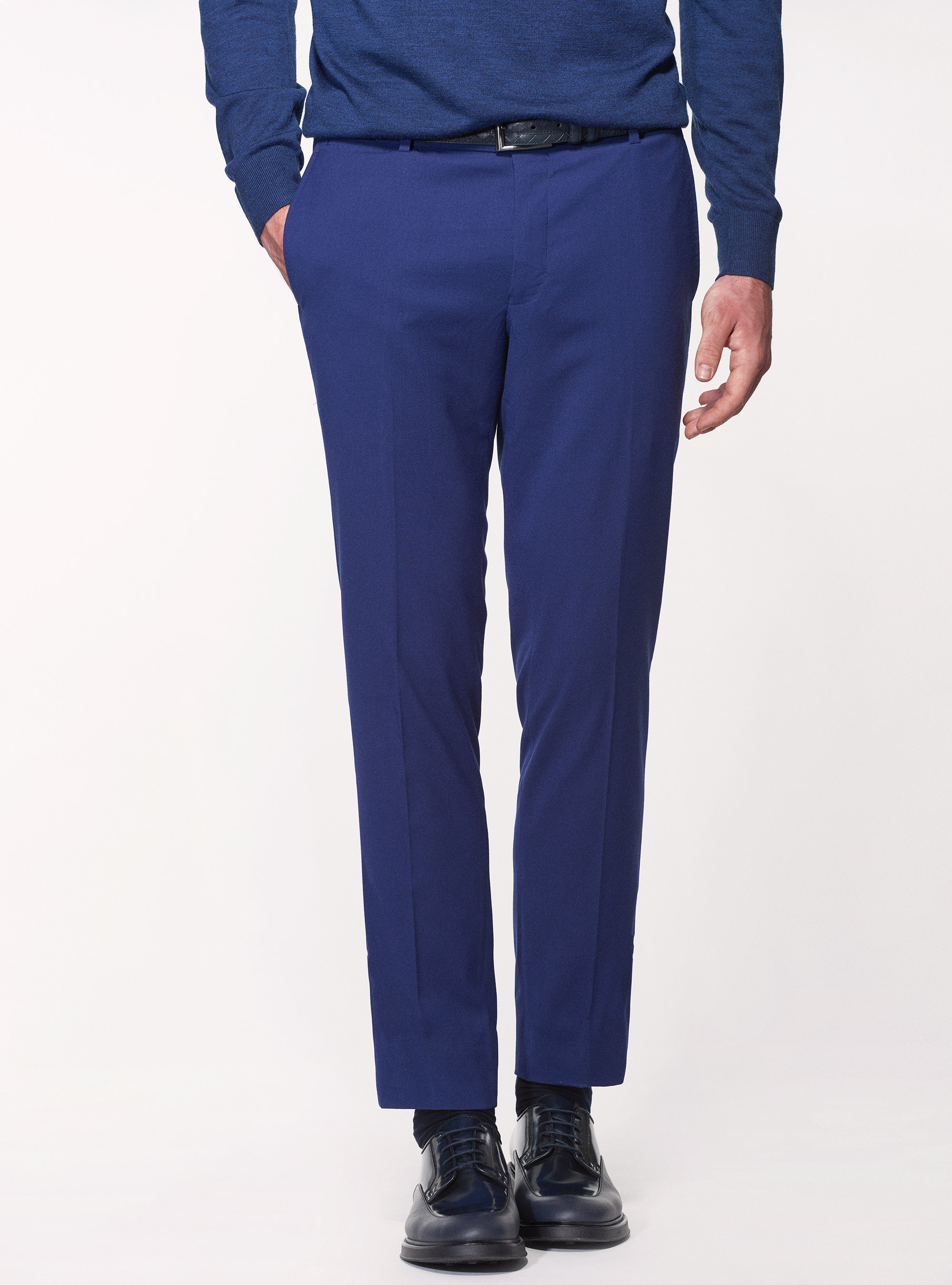 Pantaloni per abito slim fit, BLU