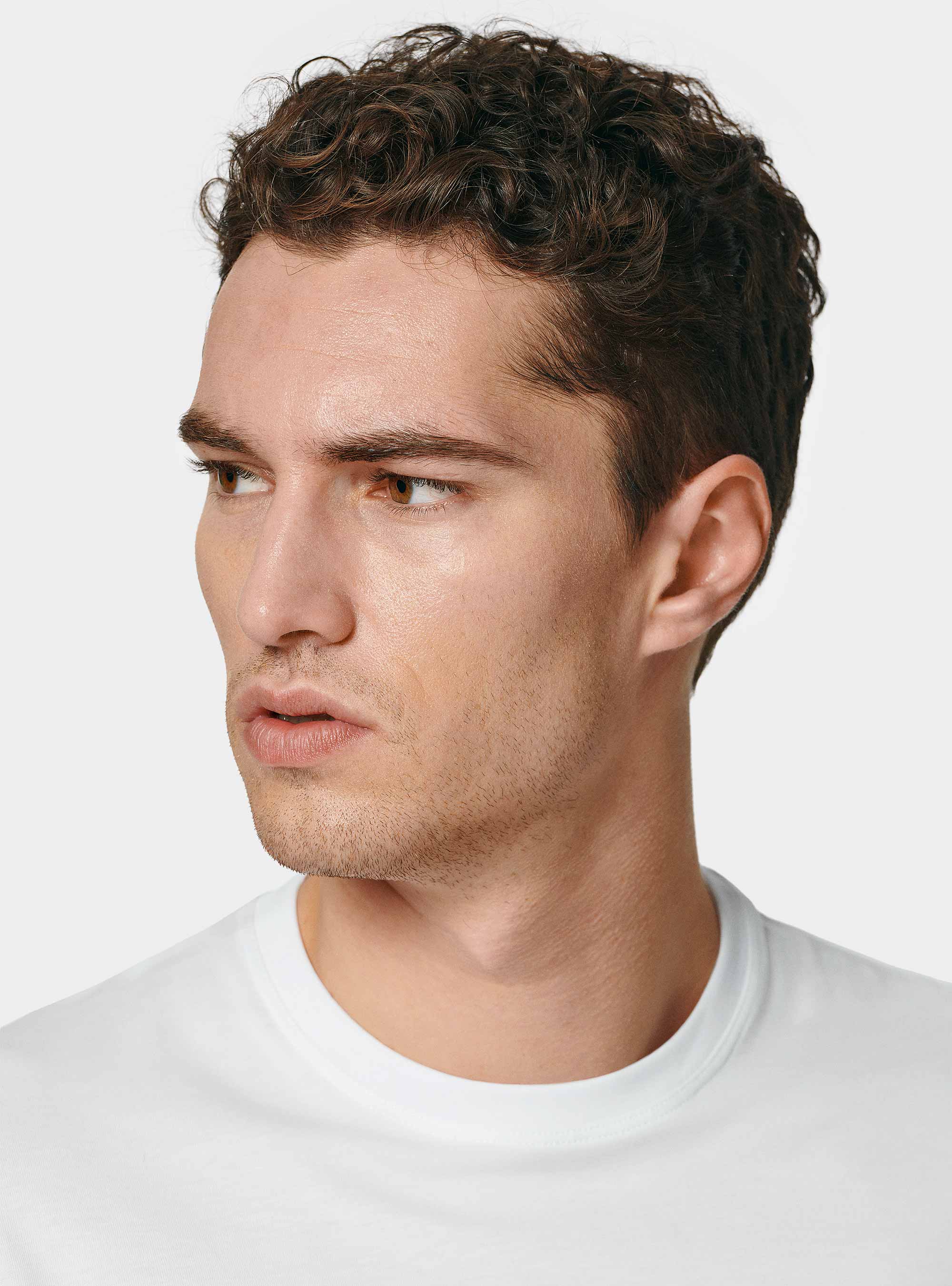 Half-sleeve T-shirt in Supima cotton, WHITE