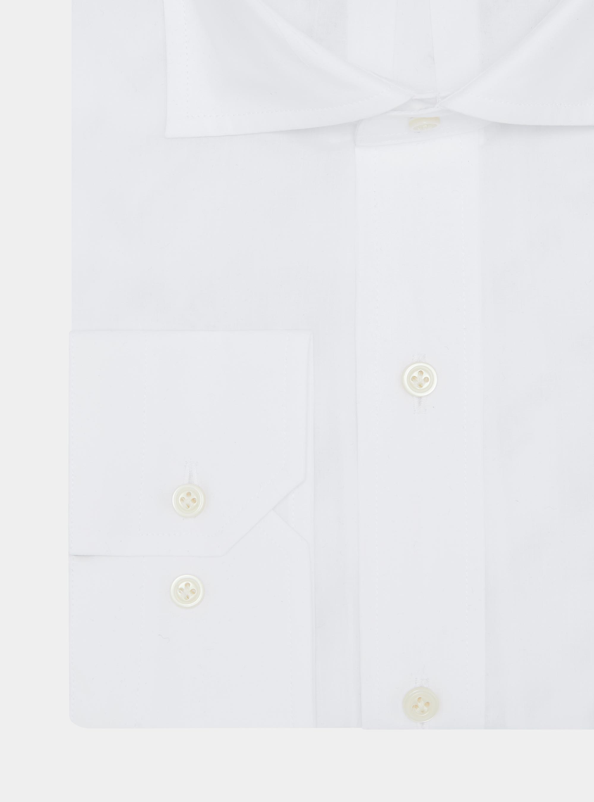 Camicia confortevole in puro cotone, BIANCO