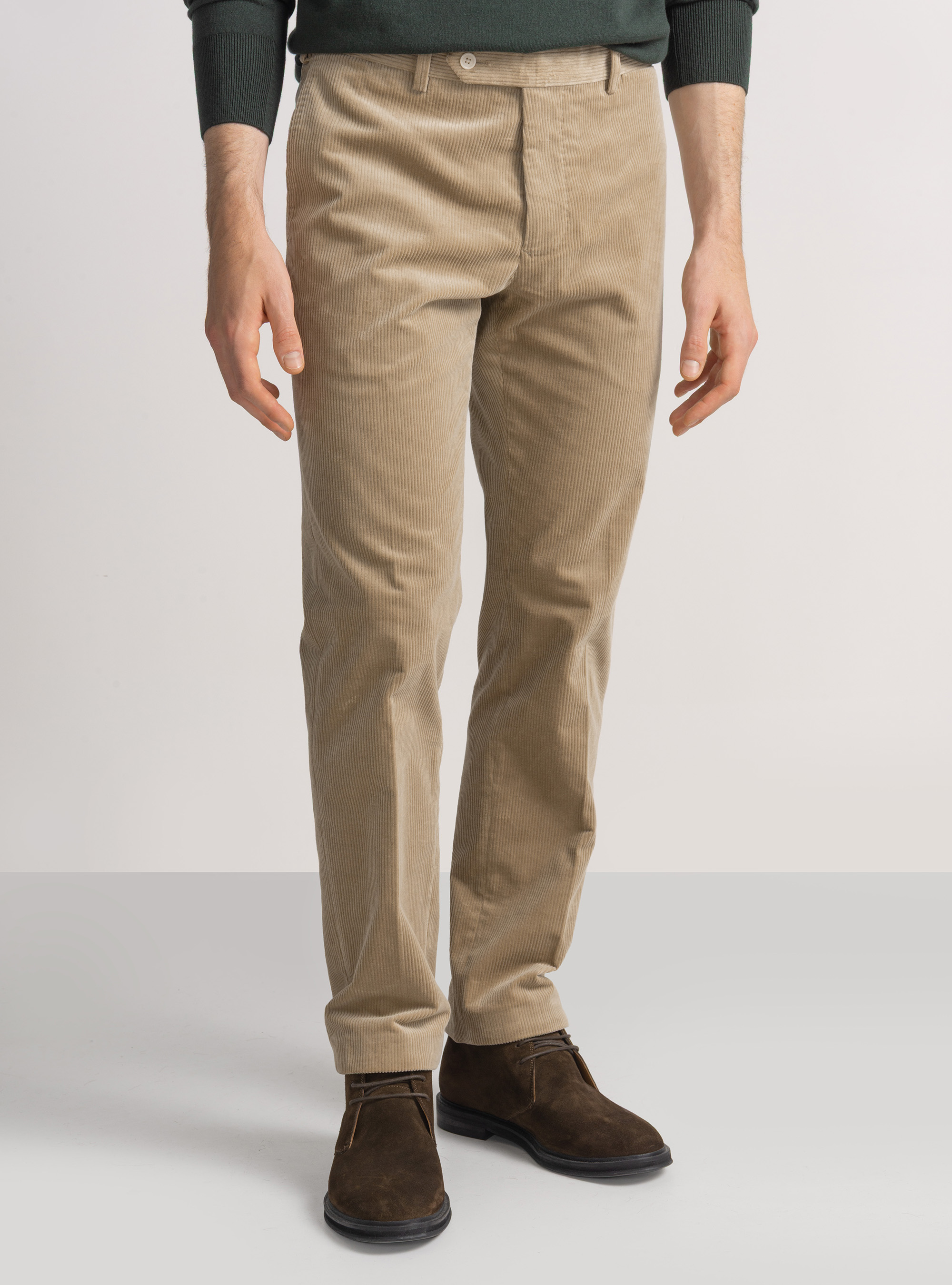Duca Visconti di Modrone corduroy stretch trousers, SAND