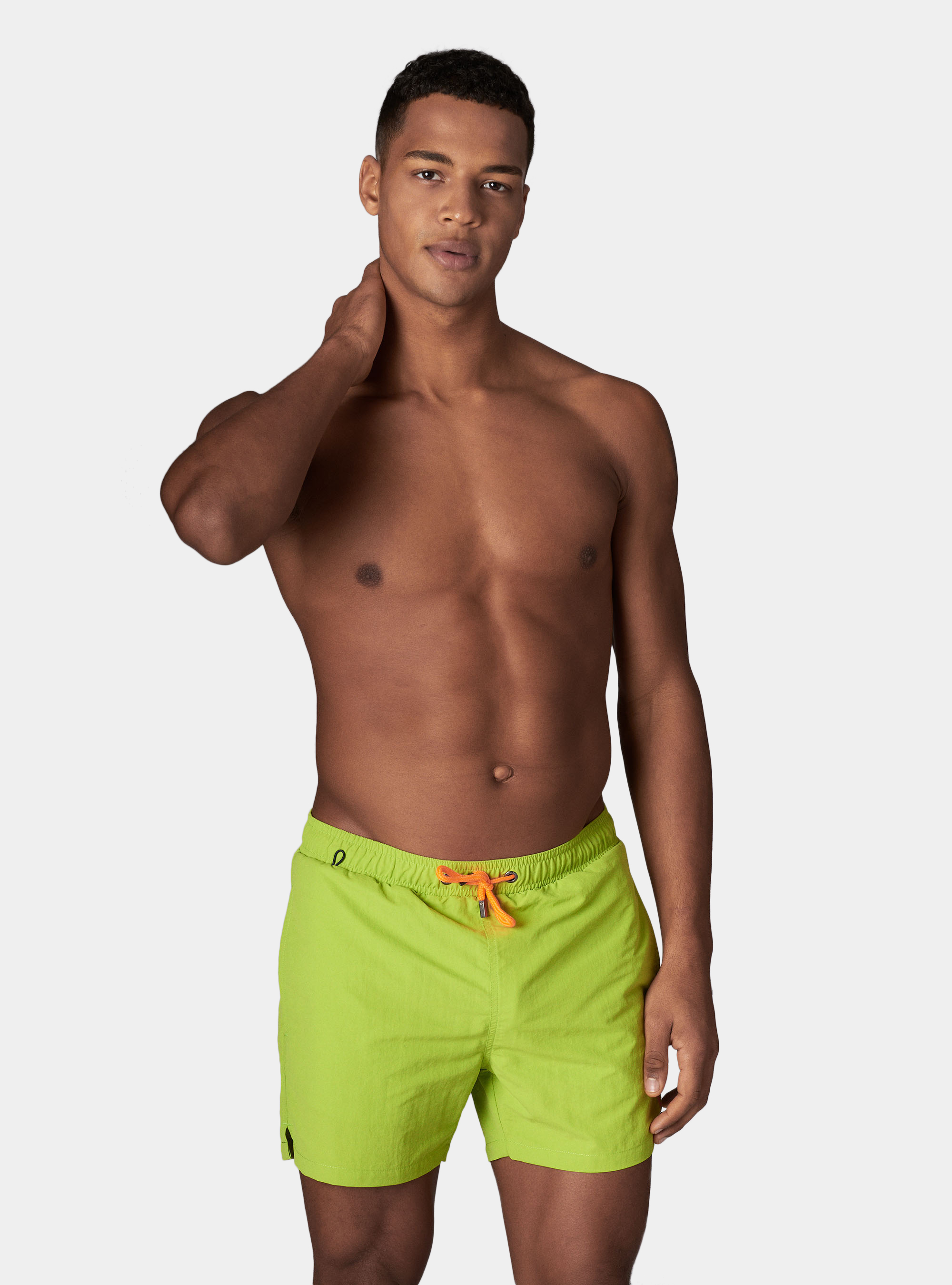 Basic solid colour swimsuit, GREEN
