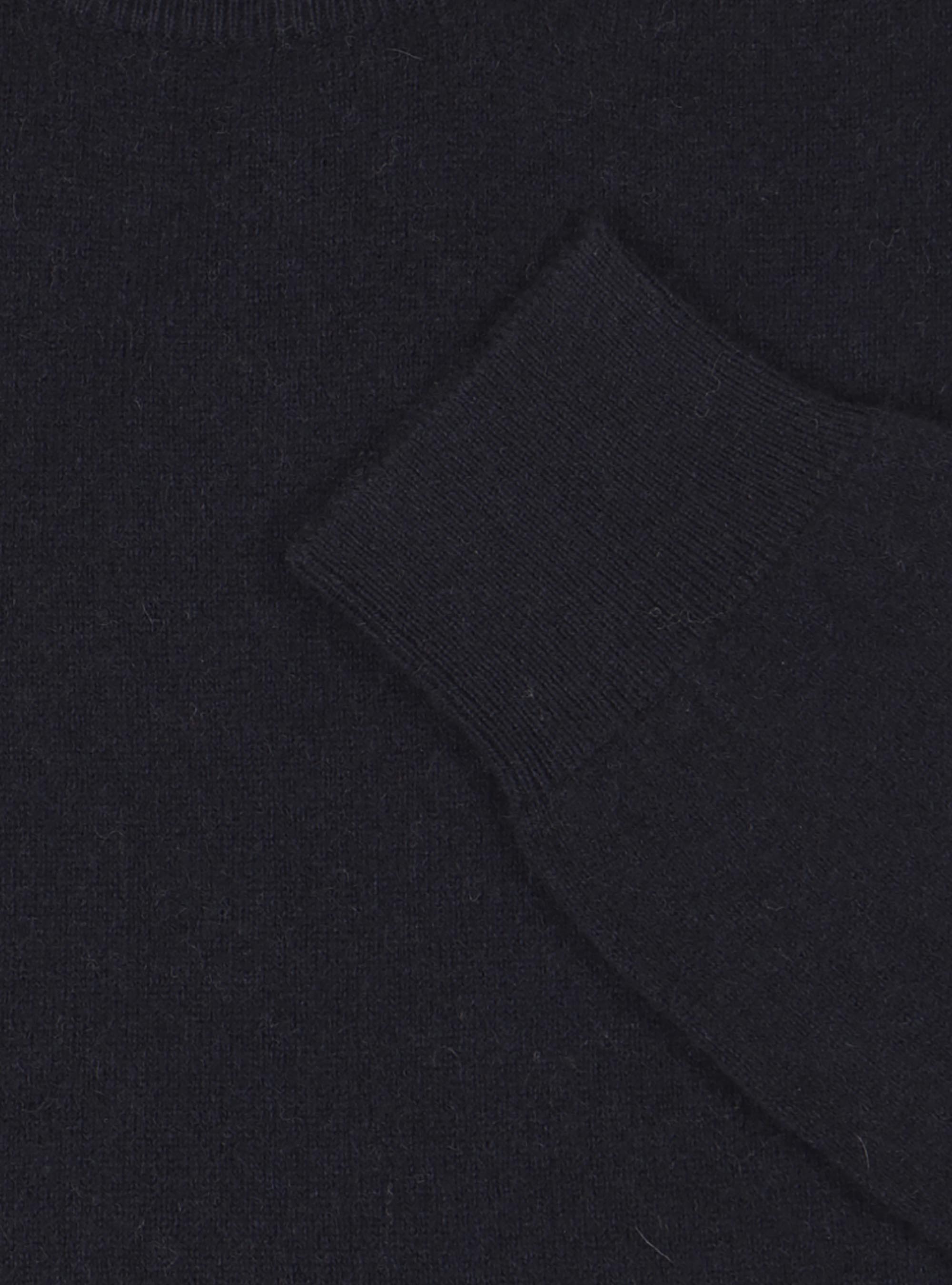 Maglia girocollo 100% cashmere, BLU NAVY