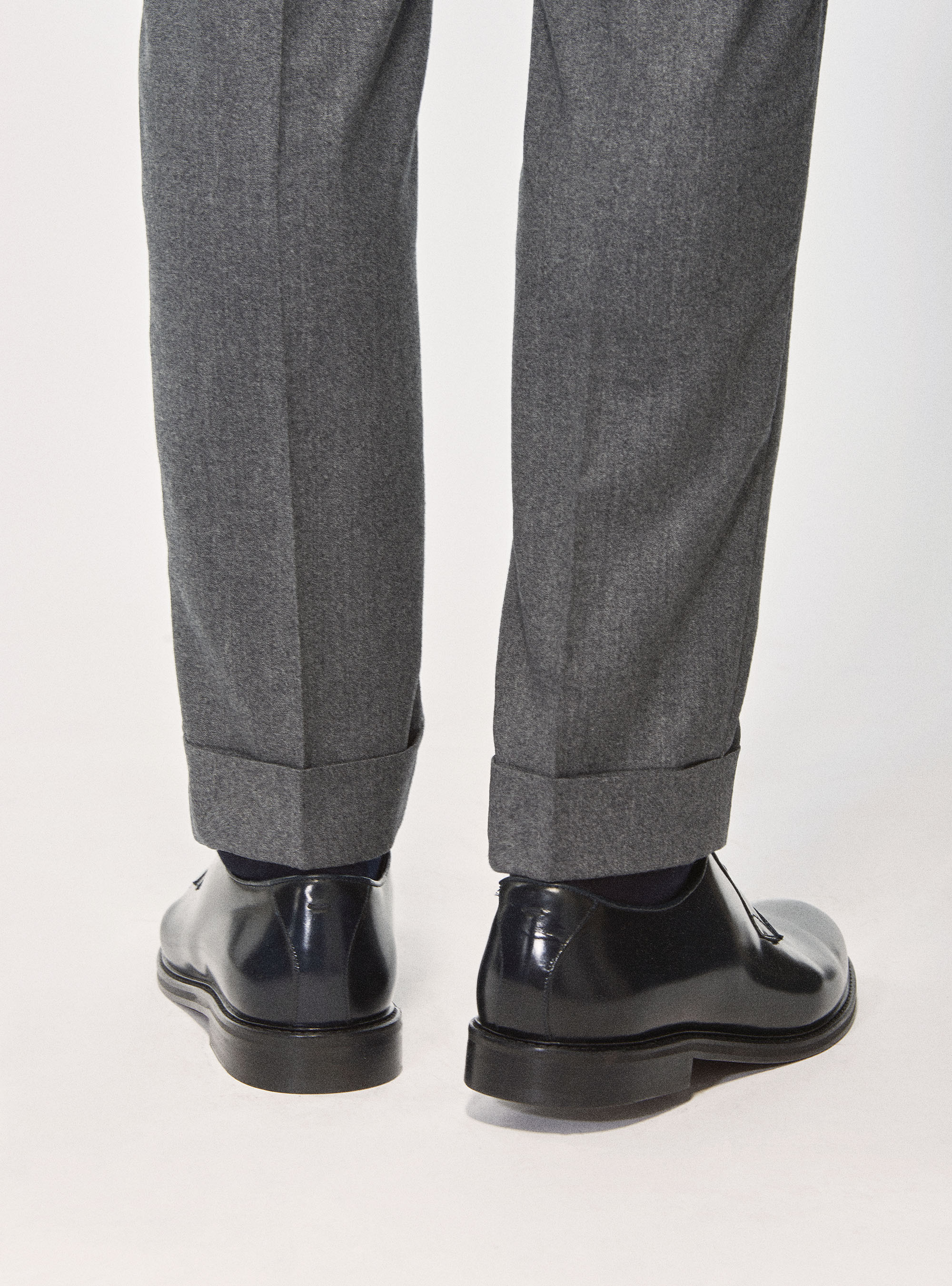 Pantaloni per abito in flanella di lana superfine 120's Vitale Barberis Canonico, GRIGIO CHIARO