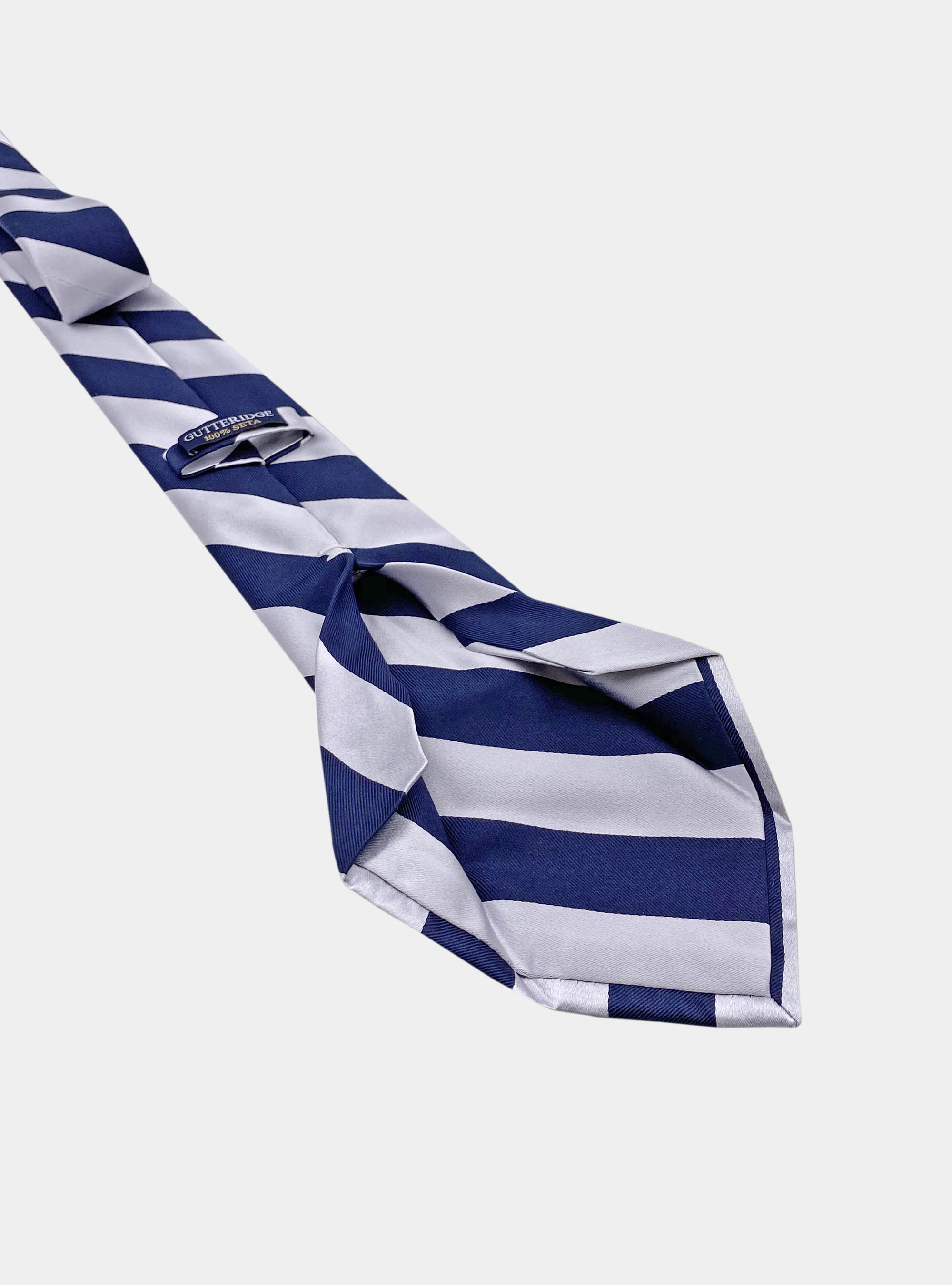 Regimental silk tie, WHITE