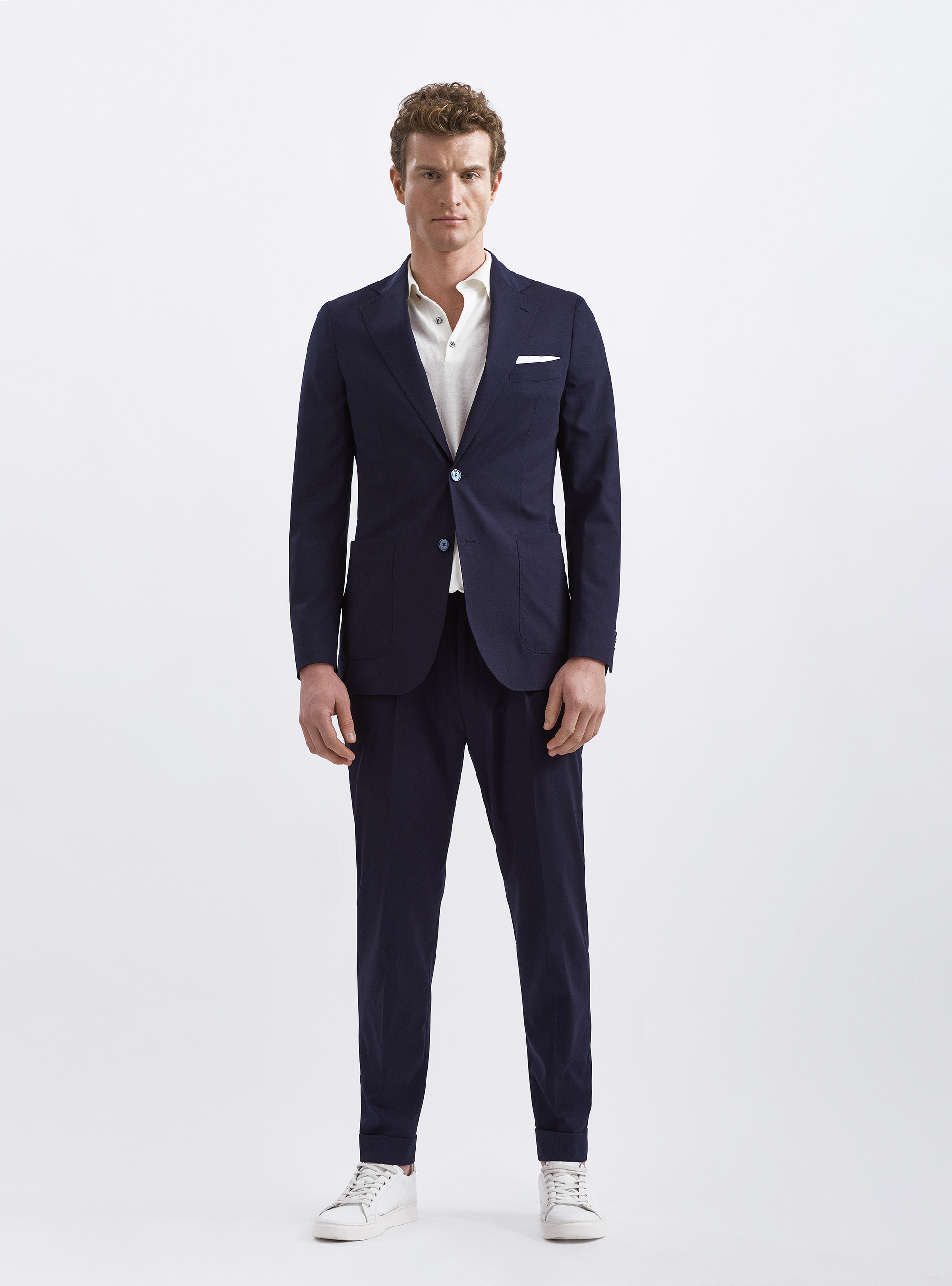 Giacca per abito in lana travel, BLU NAVY