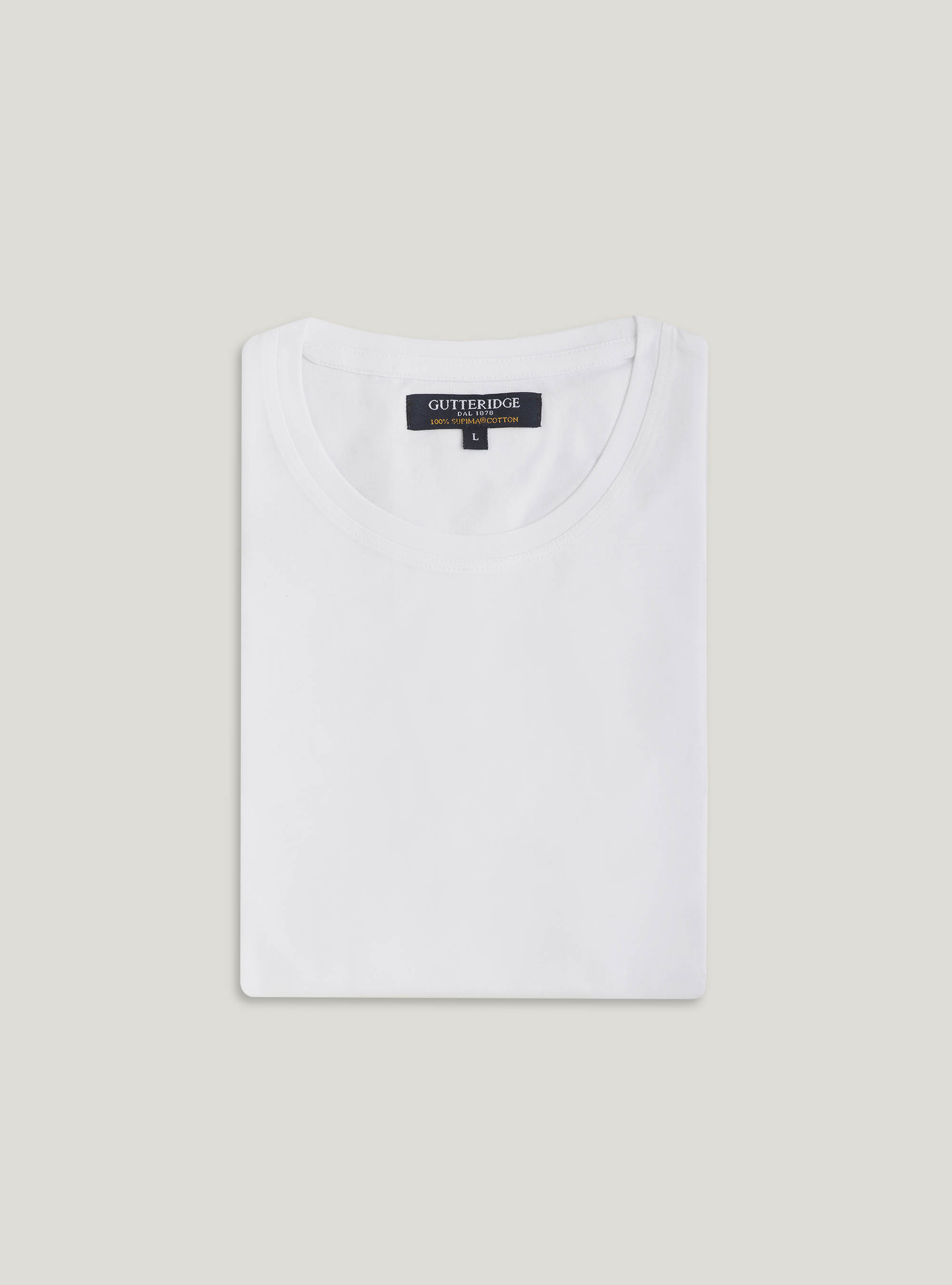 Tshirt in jersey di cotone supima, BIANCO