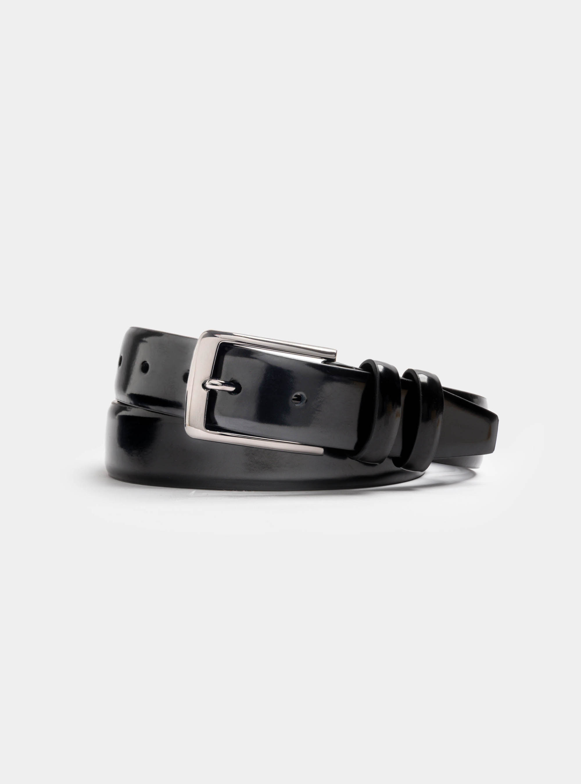 Matt brushed leather belt, BLACK