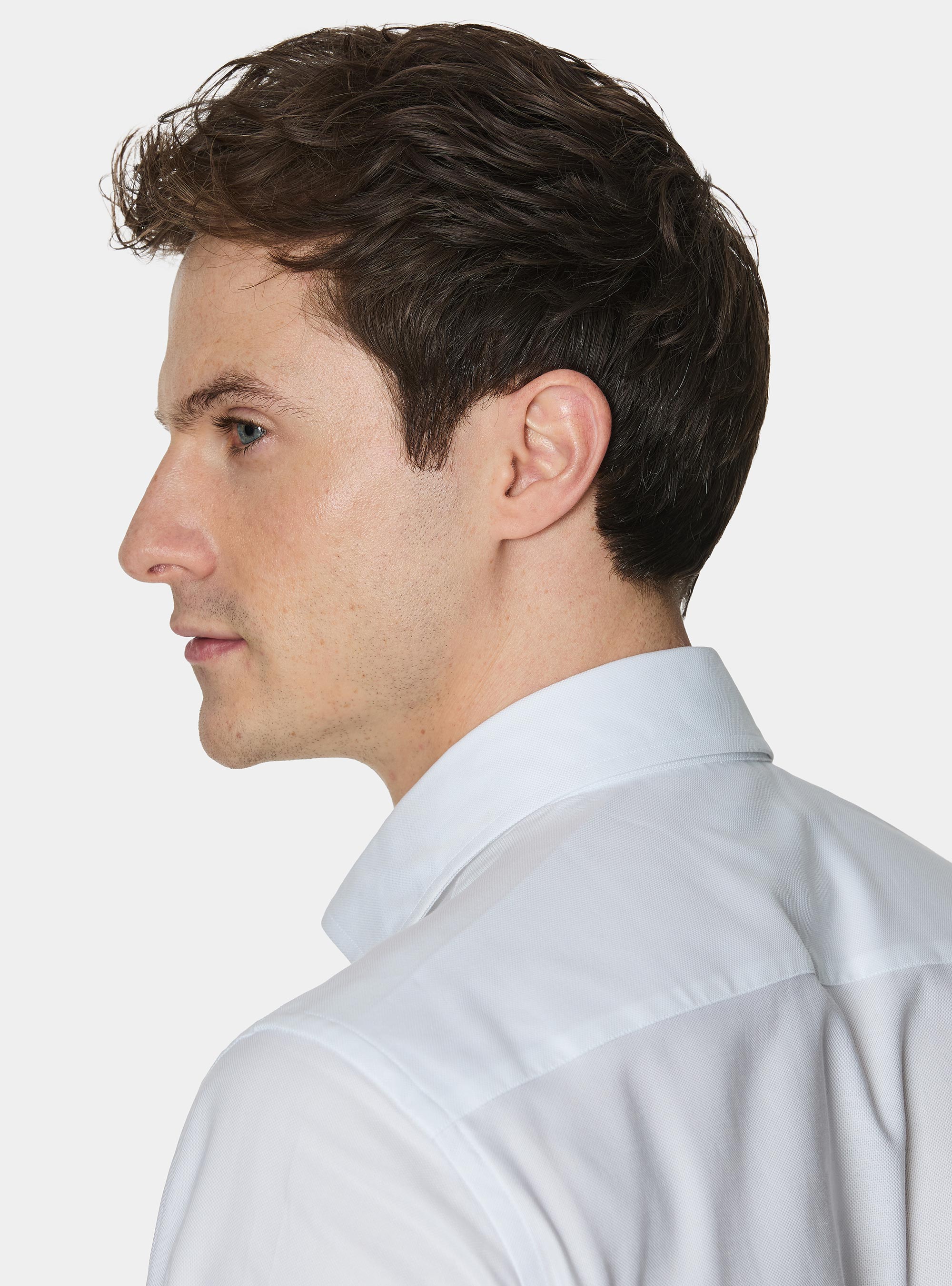 Baumwollhemd fil a fil, BIANCO 0099C