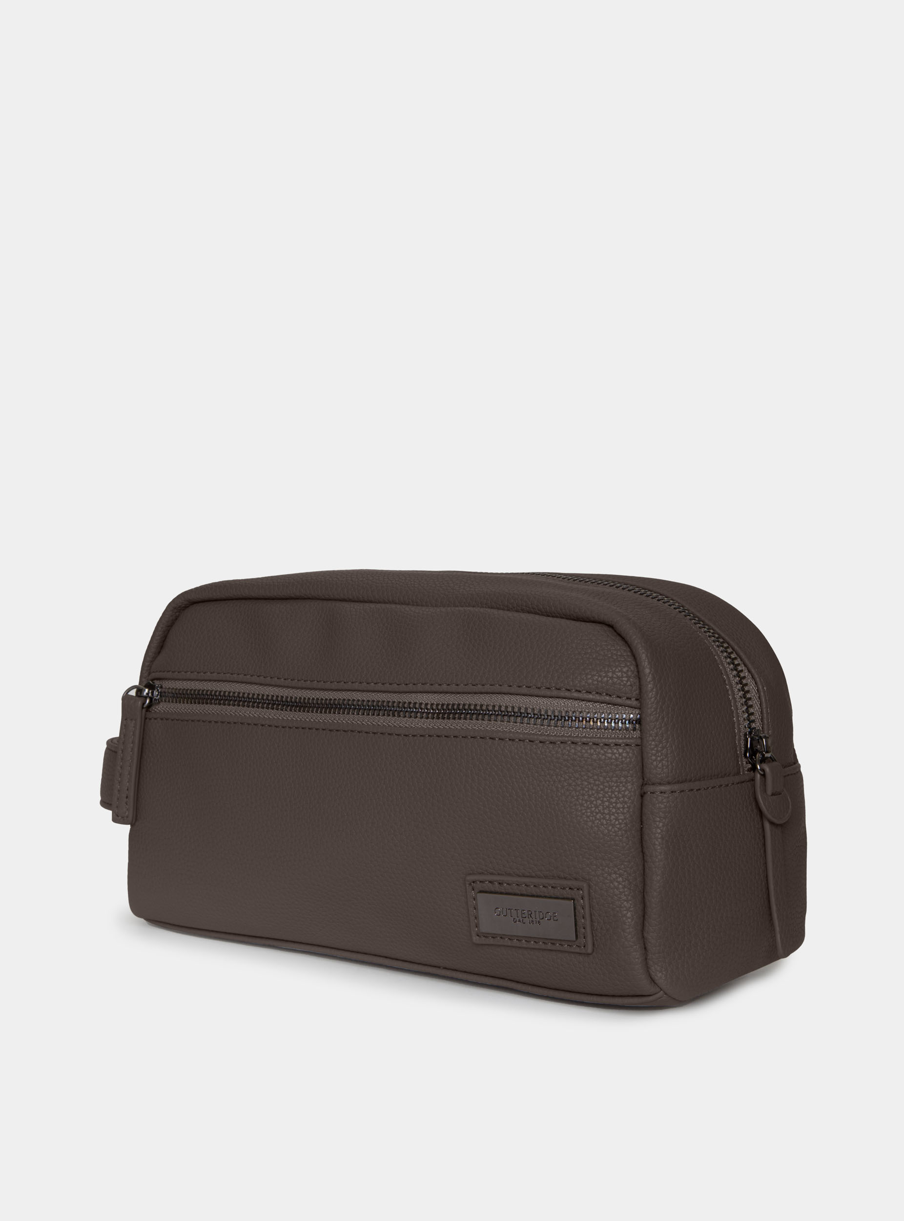 Necessaire with zip, BROWN