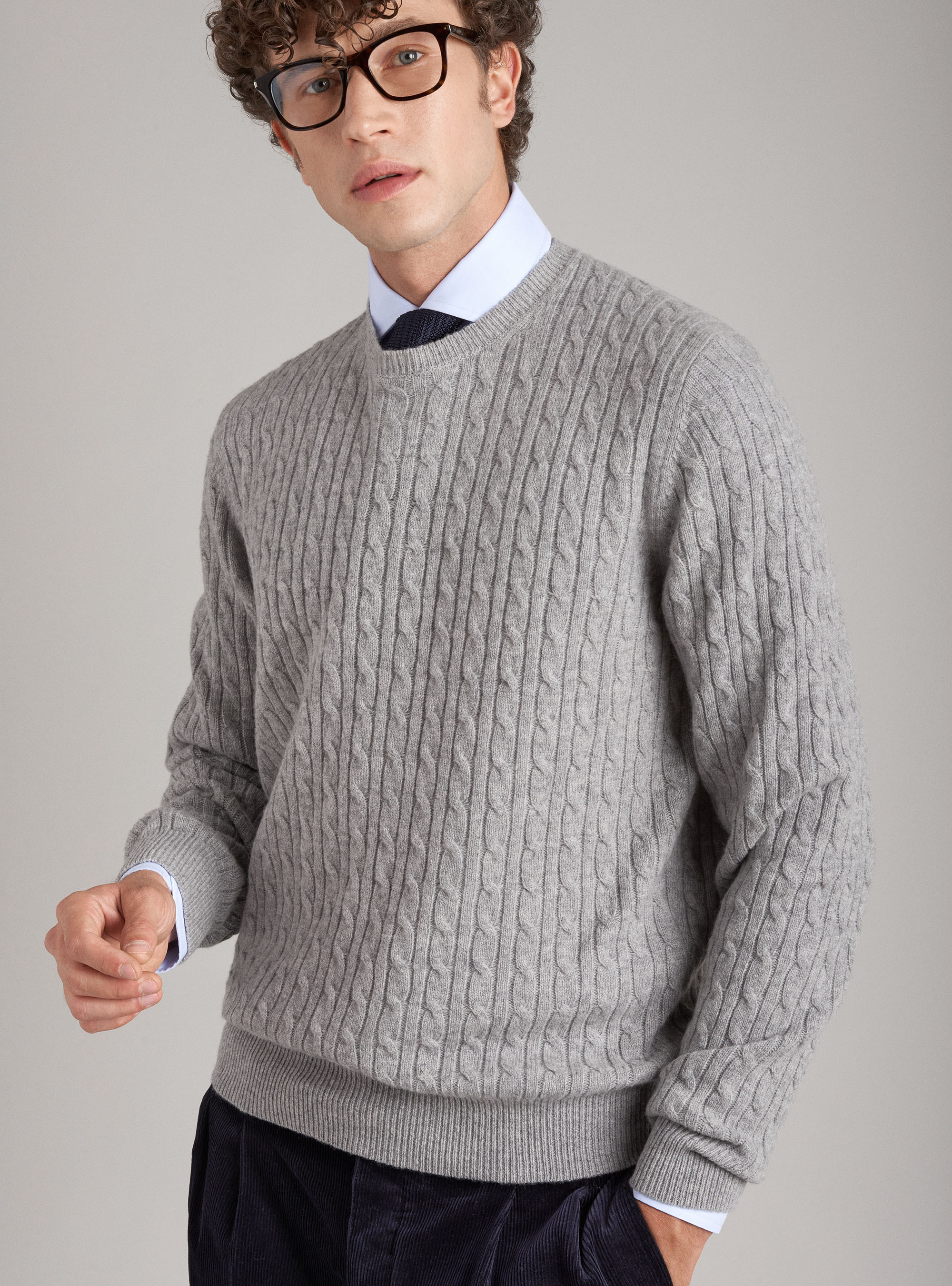 light grey cashmere sweater