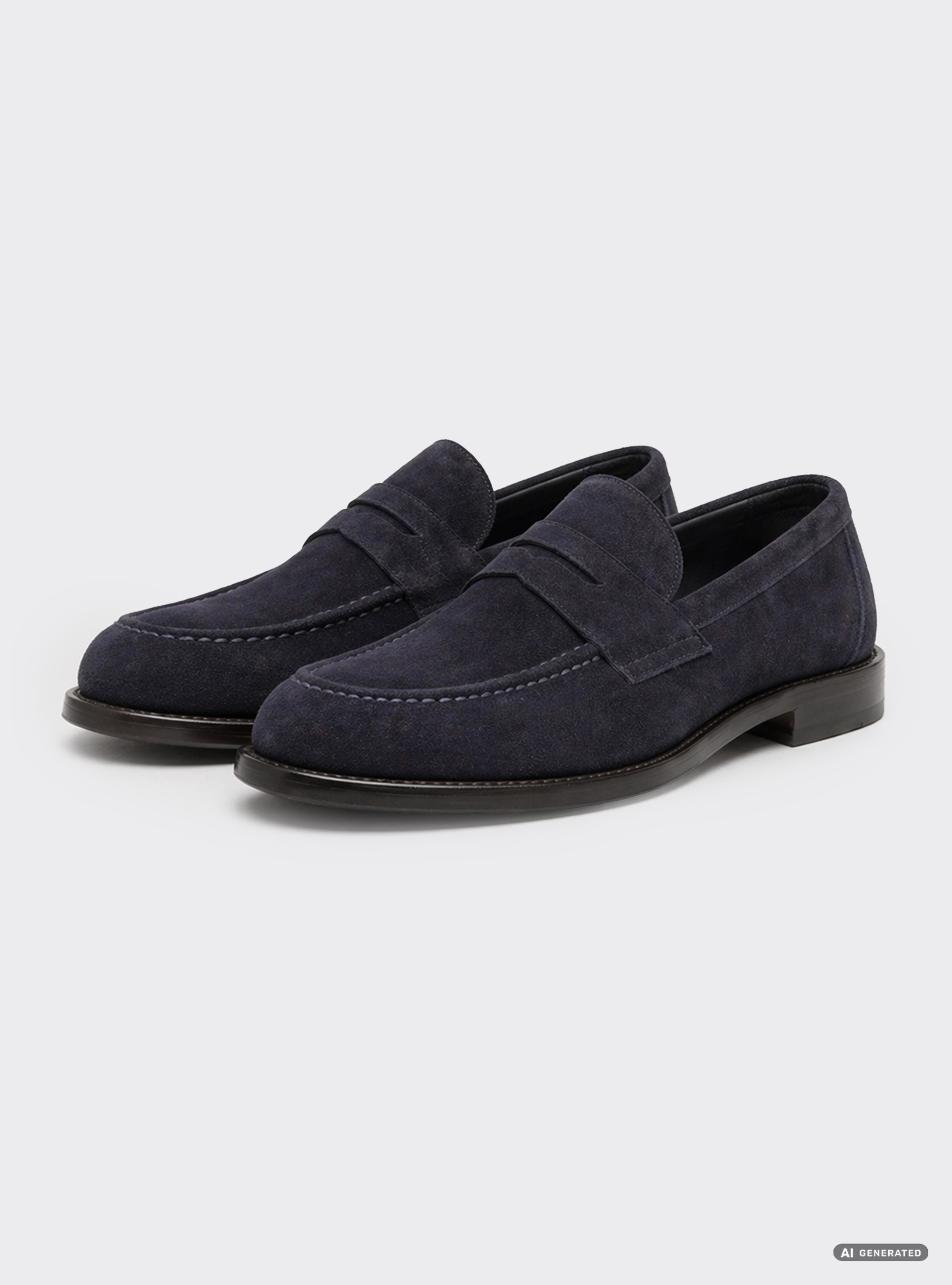 Mocassino in suede, NAVY BLUE