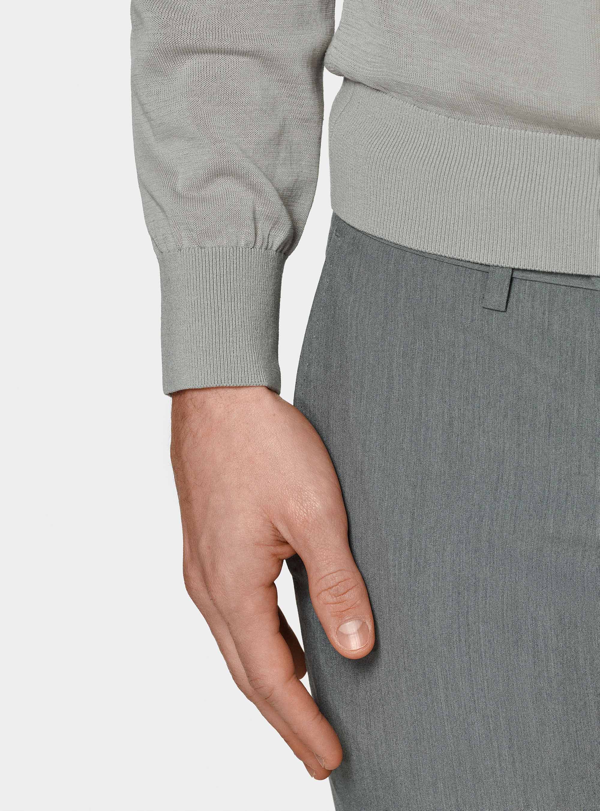 Maglia girocollo in cotone e seta, PERLA 0178C