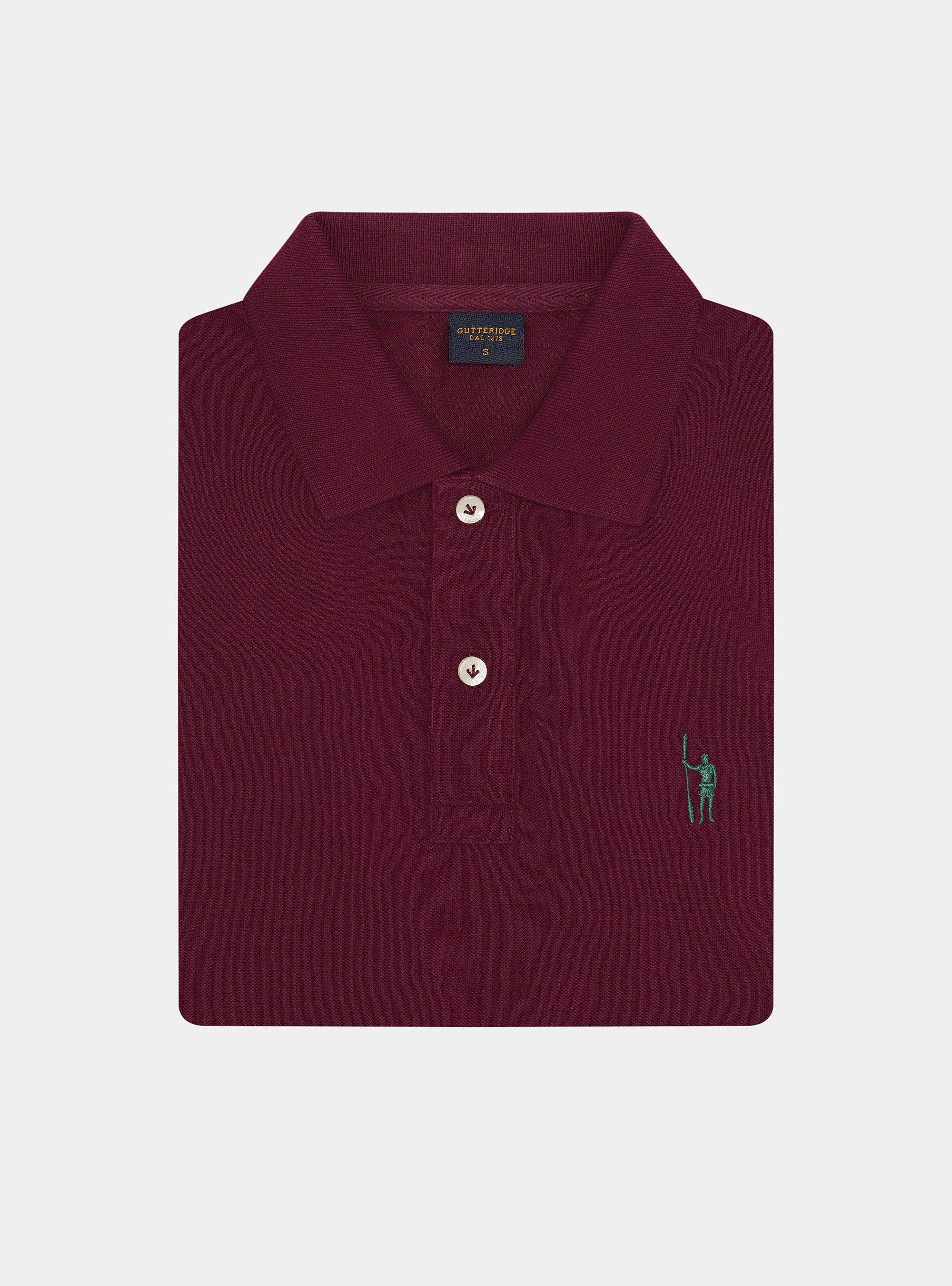 Classic piqu&eacute; polo shirt, BORDEAUX