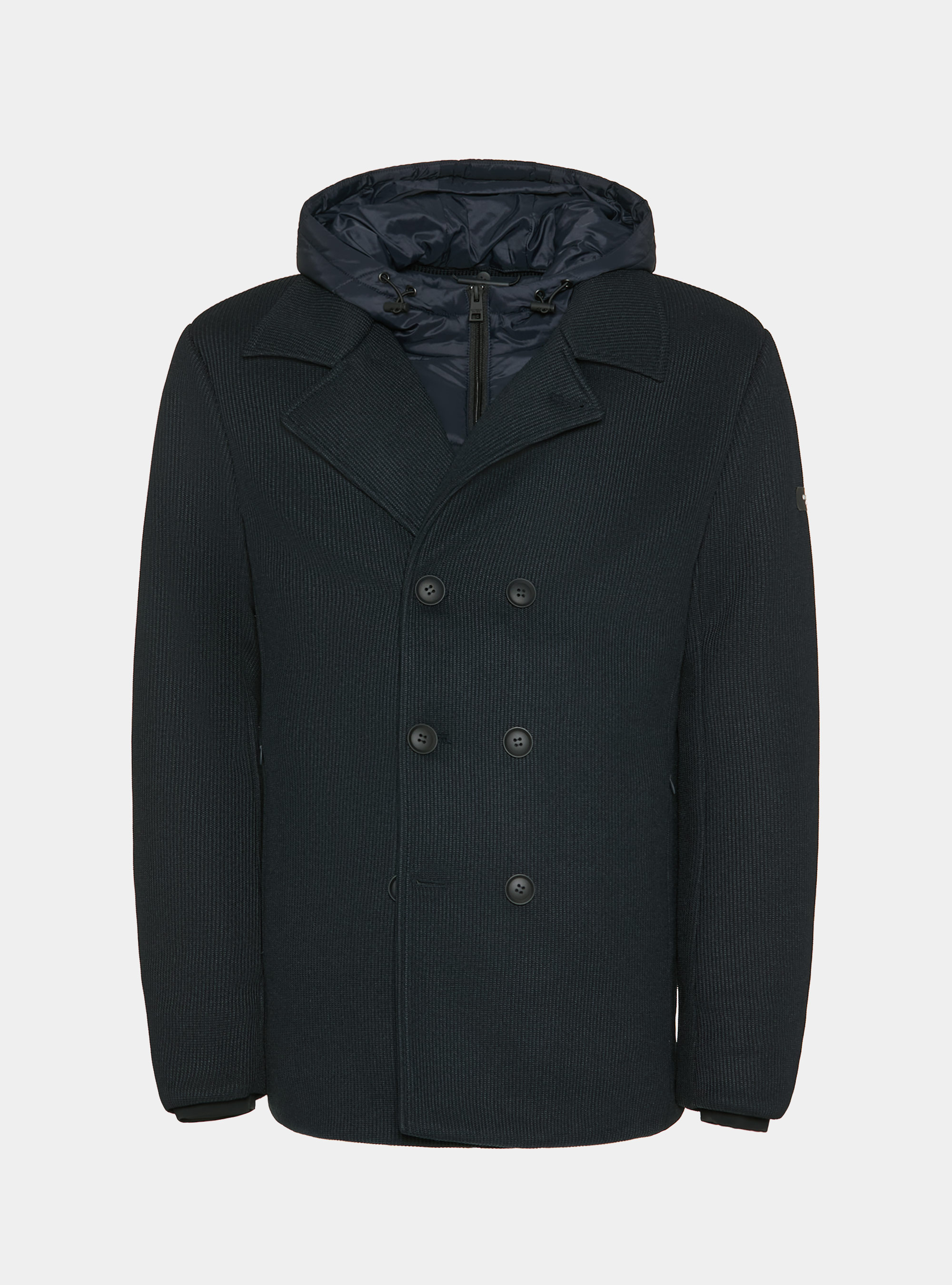 Giubbino tecnico con pettorina e cappuccio reversibile, BLU NAVY