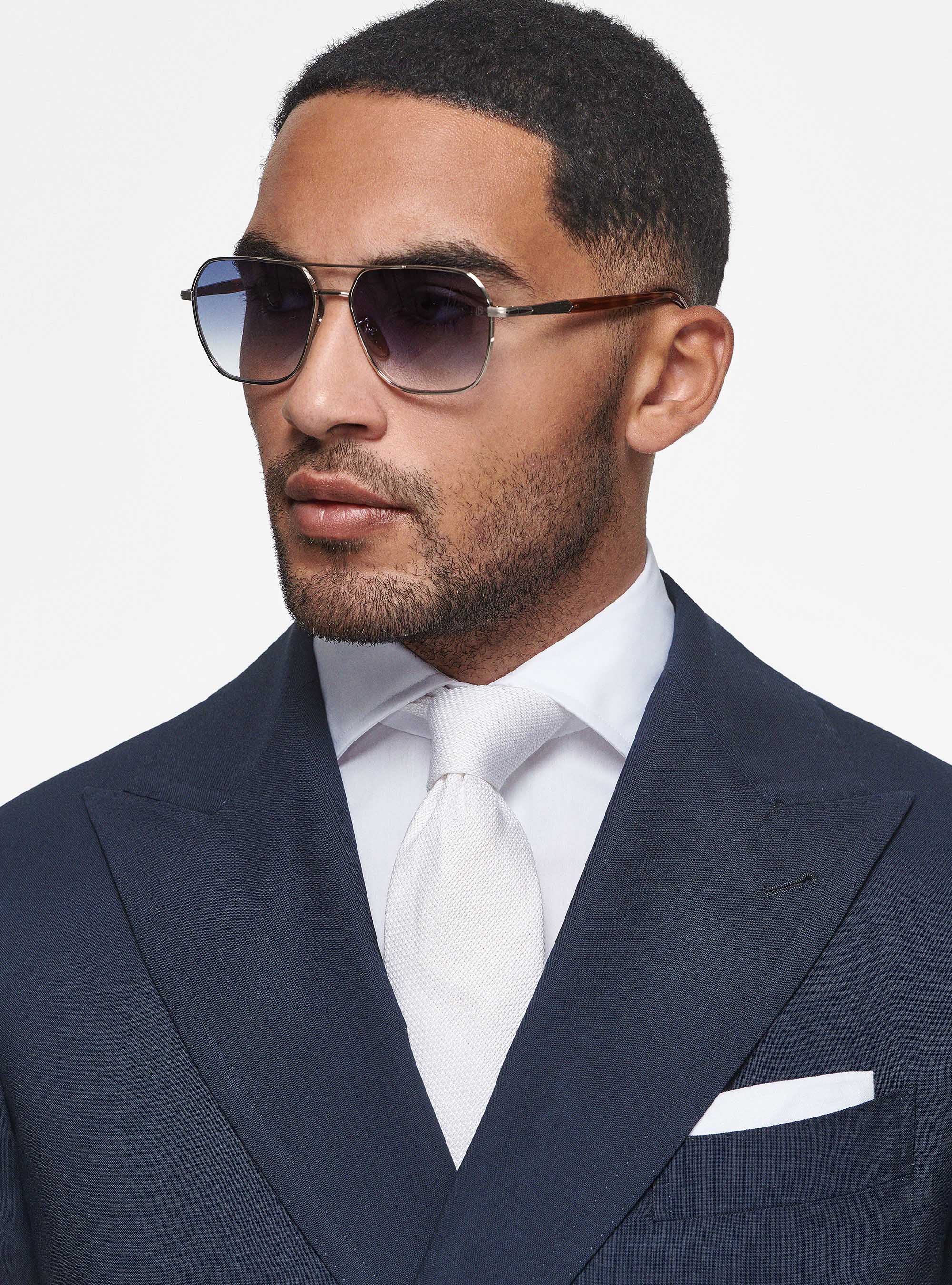 Giacca doppiopetto in pura lana, NAVY