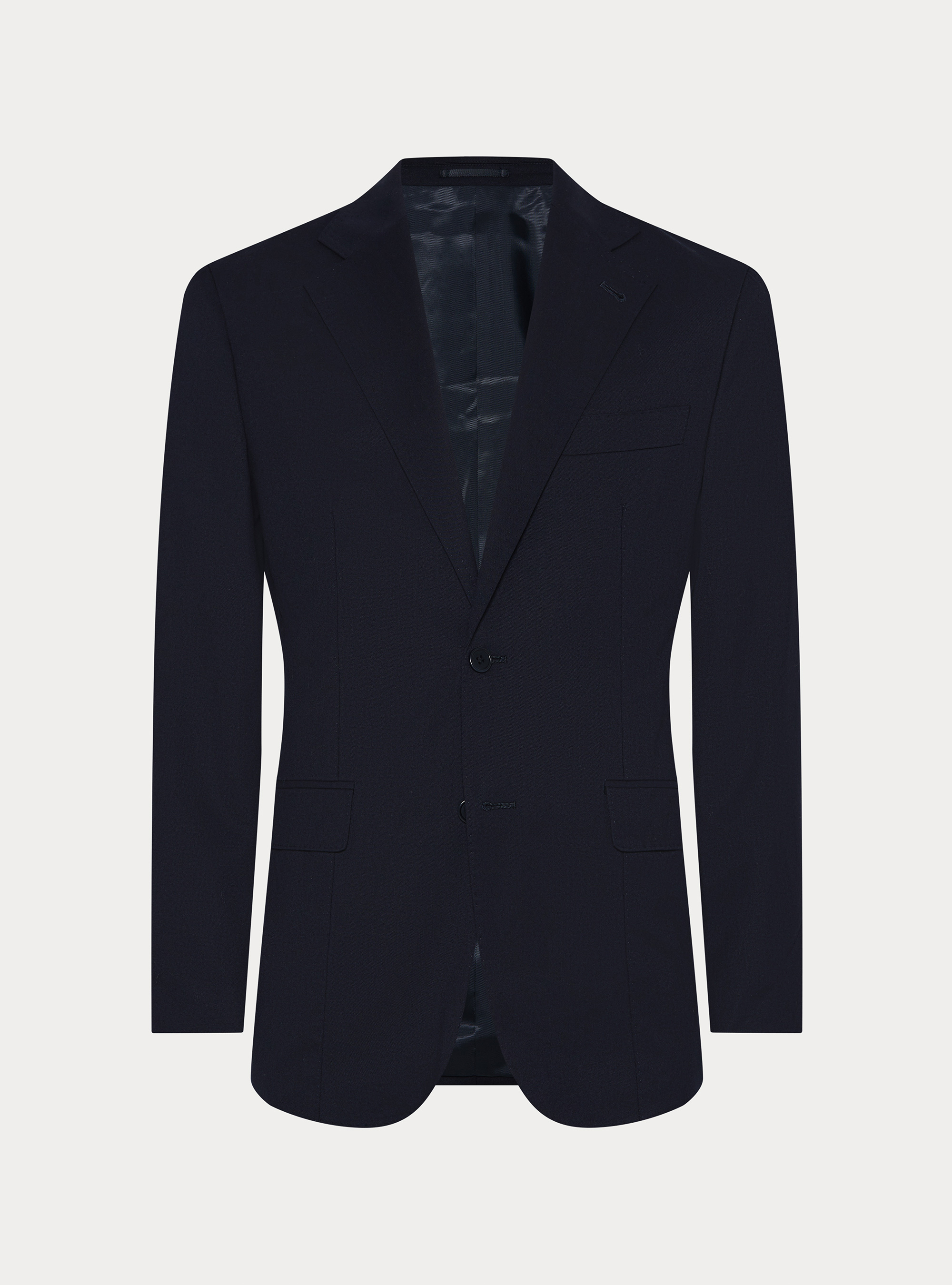 Wool flannel suit blazer, NAVY BLUE
