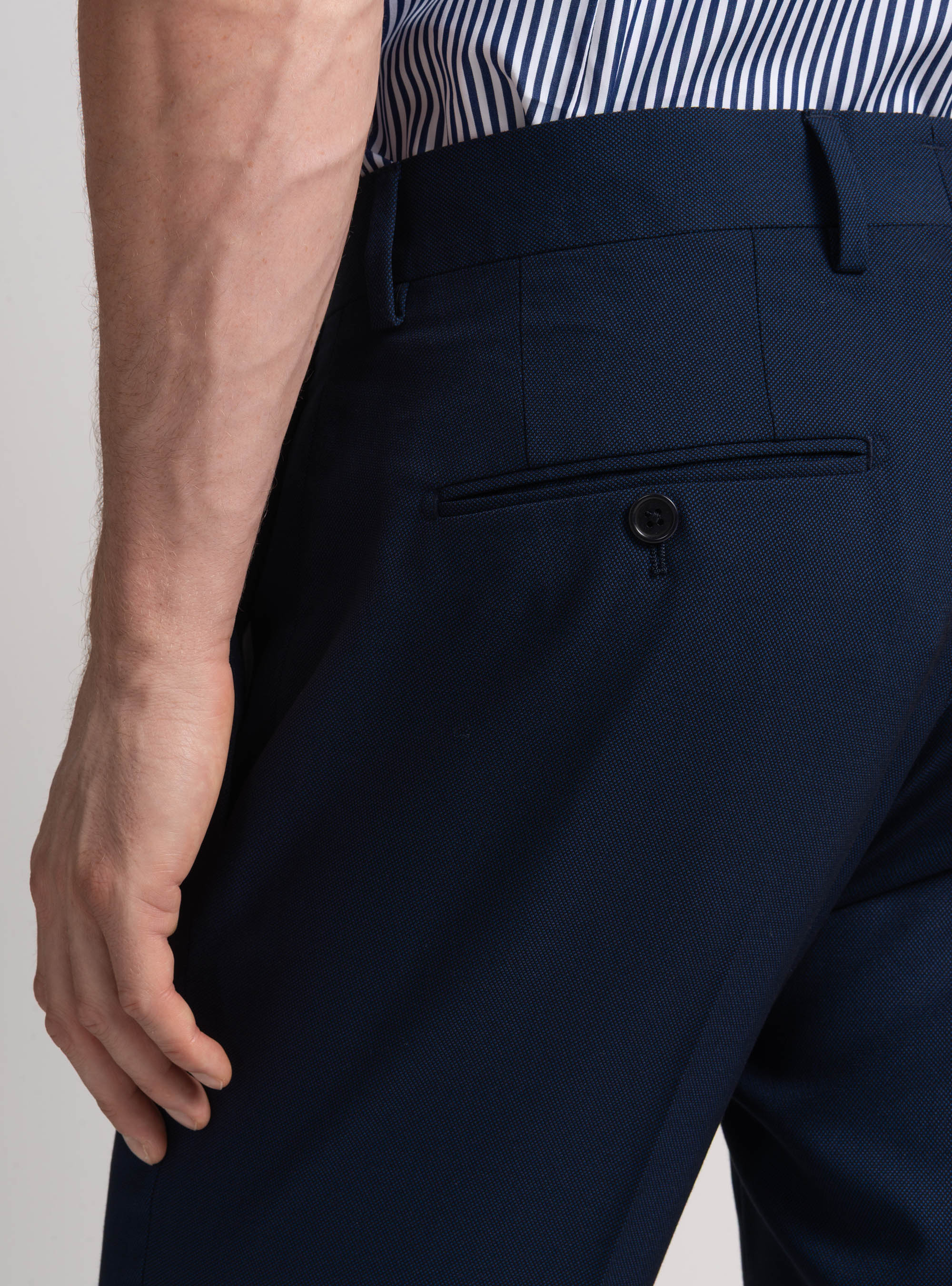 Pantalones de traje ojo de perdiz, AZUL MARINO