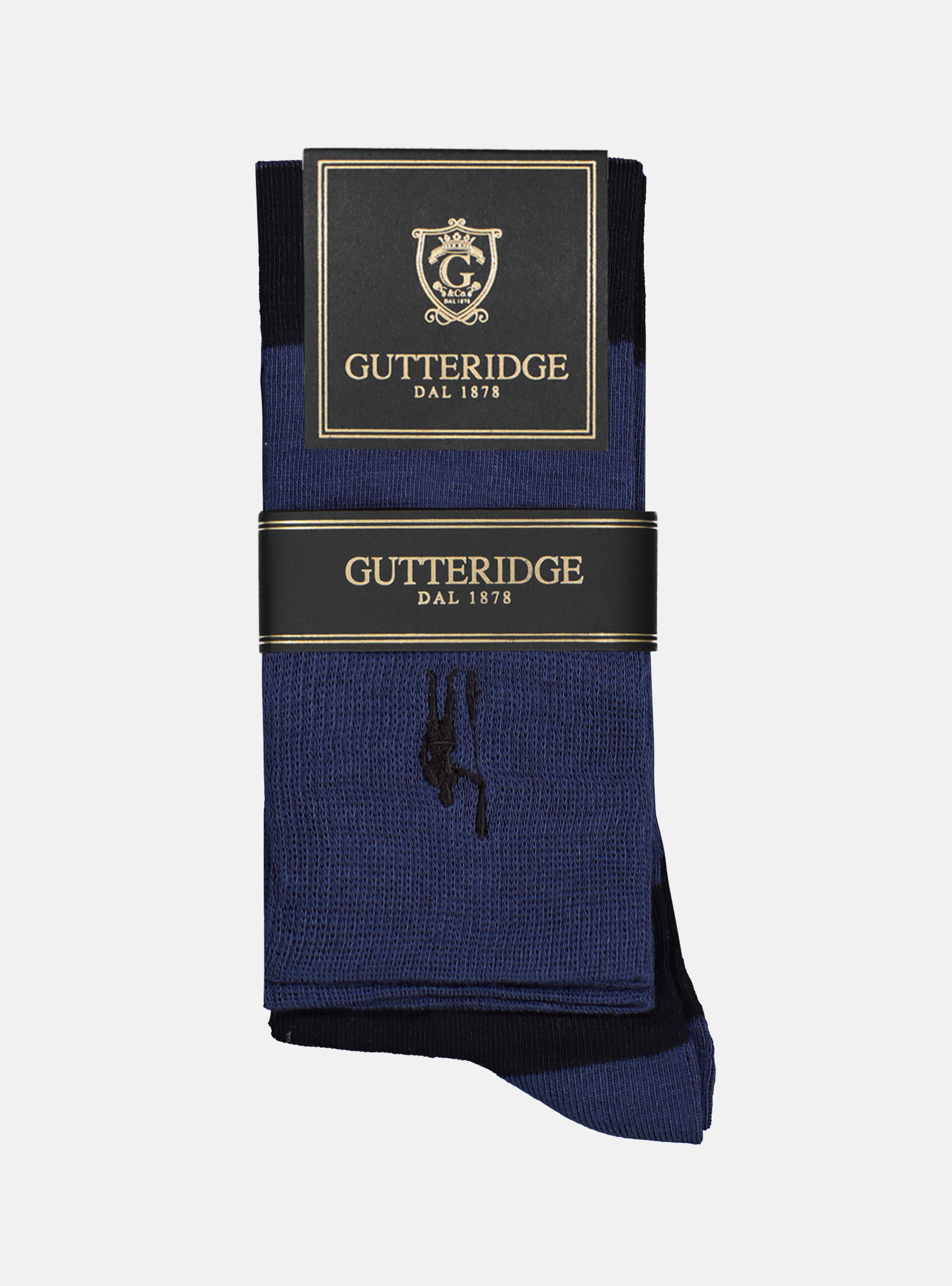 Striped long socks, BLUE