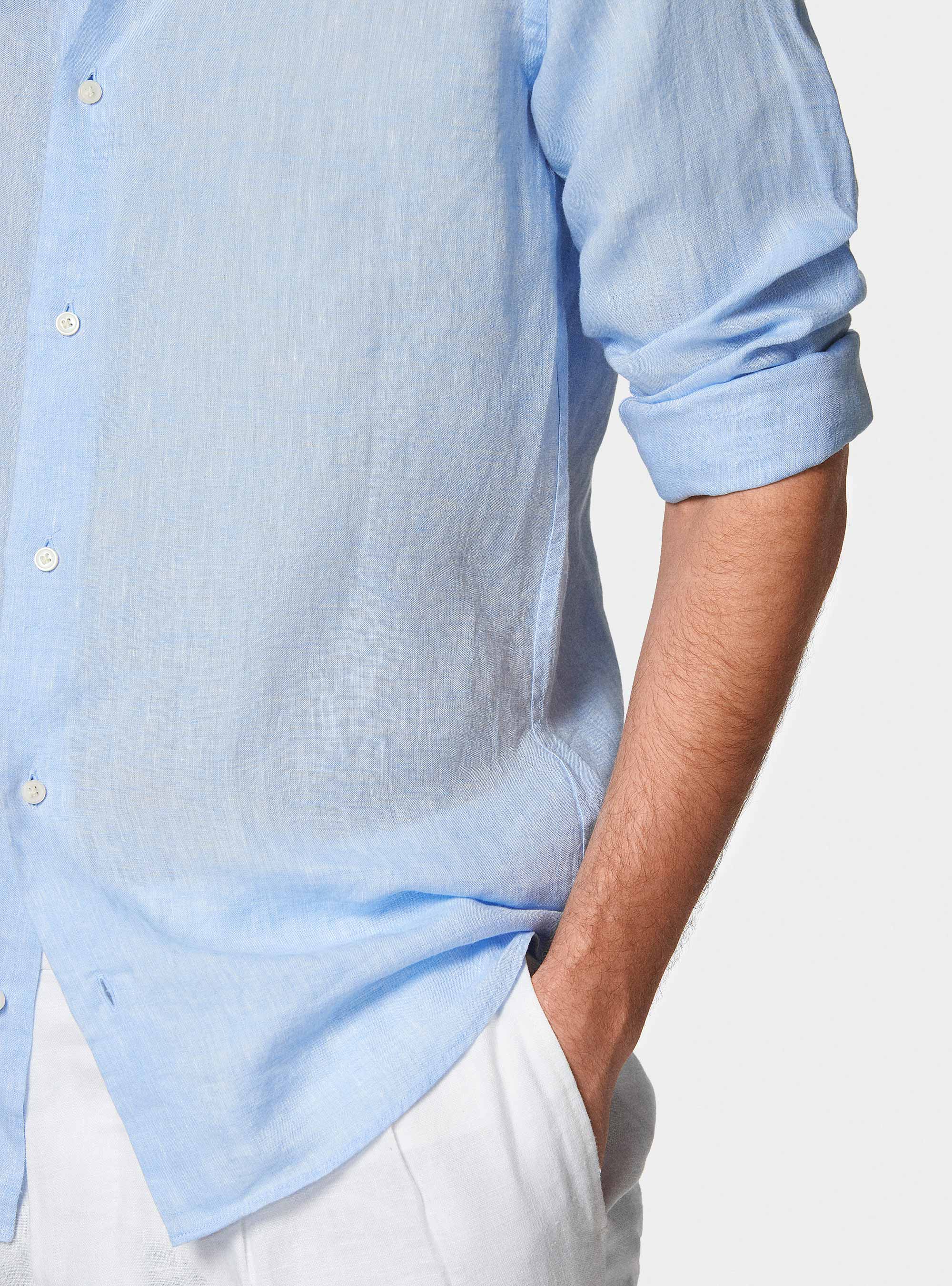Pure linen shirt, LIGHT BLUE