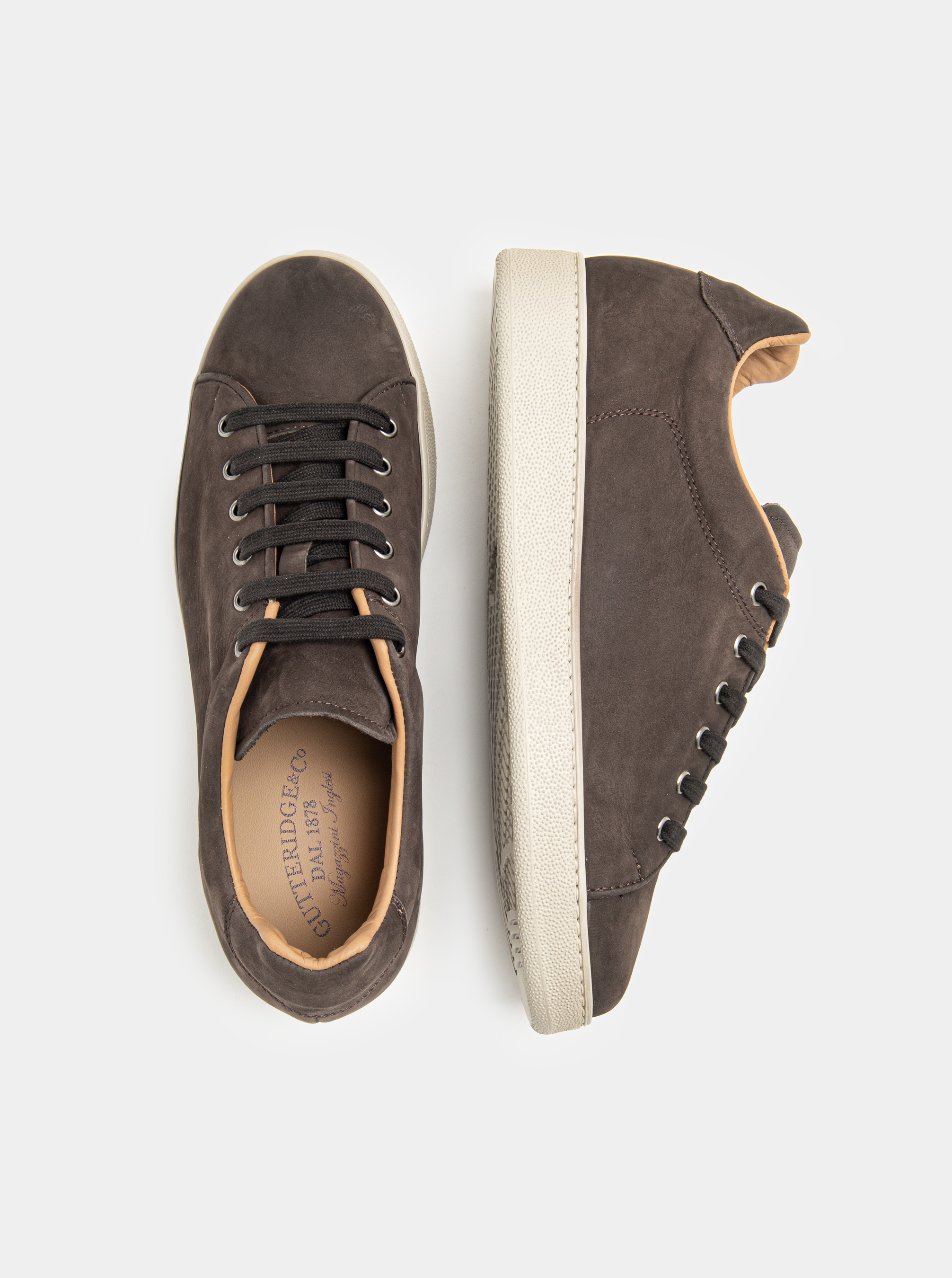 Baskets en daim, MARRON