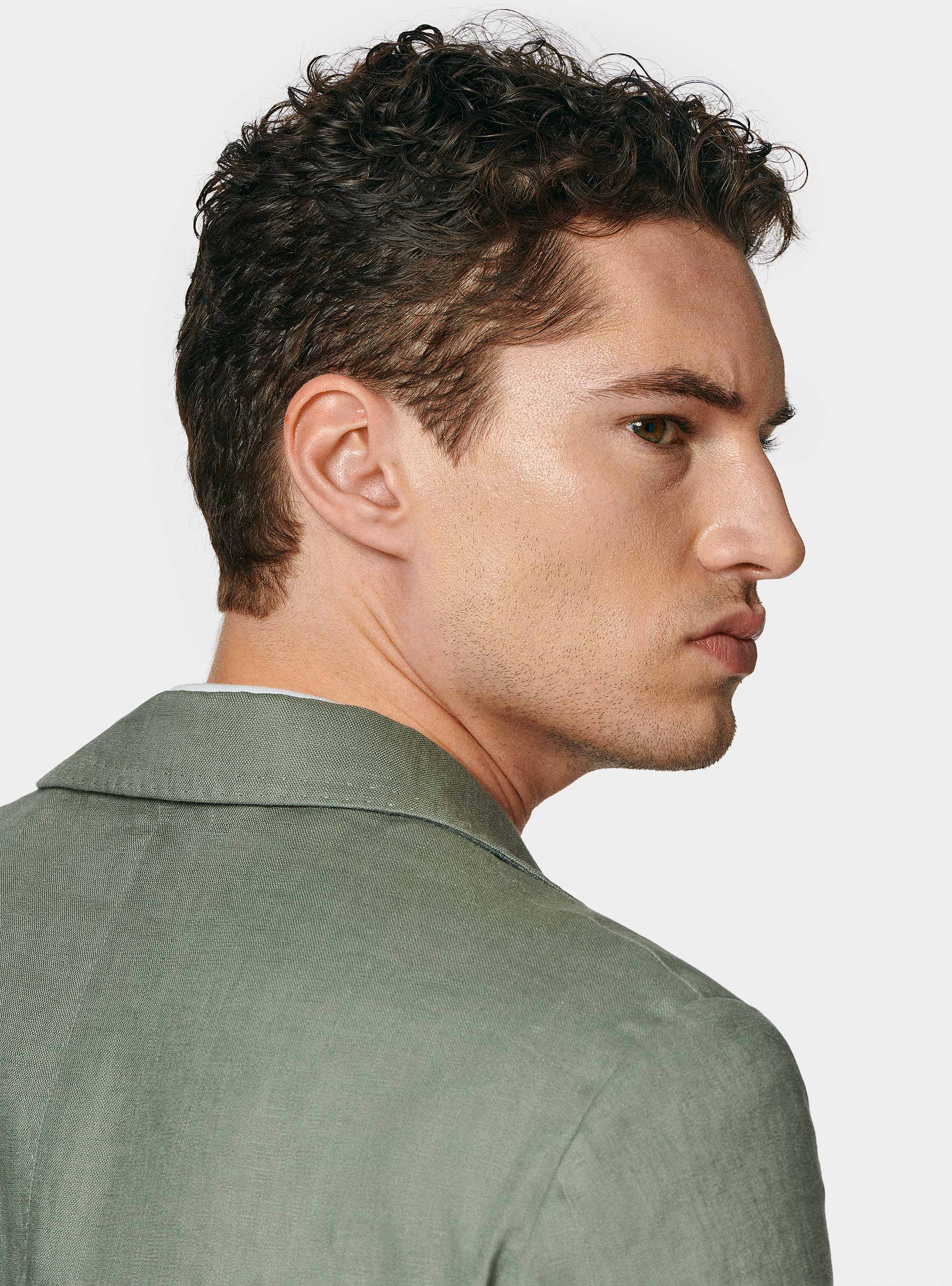 Giacca abito in puro lino, SALVIA 0602C