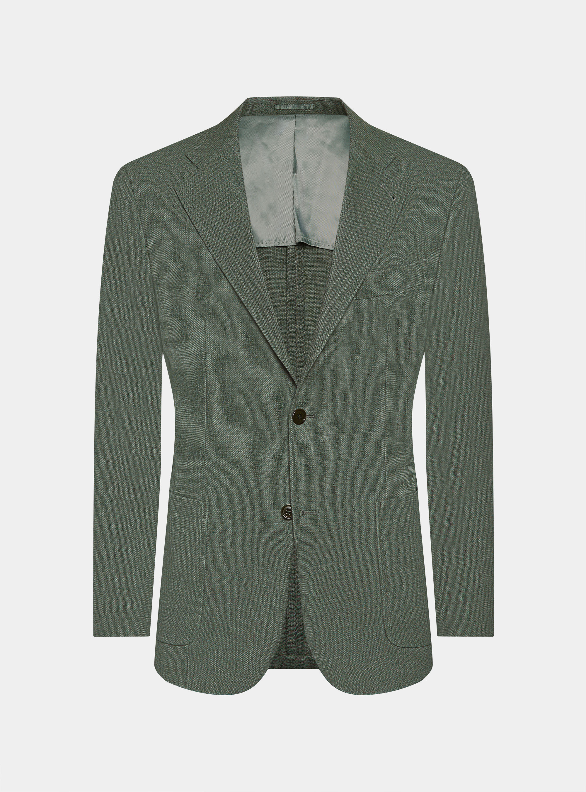 Micro-textured pure wool blazer, SALVIA 0602C