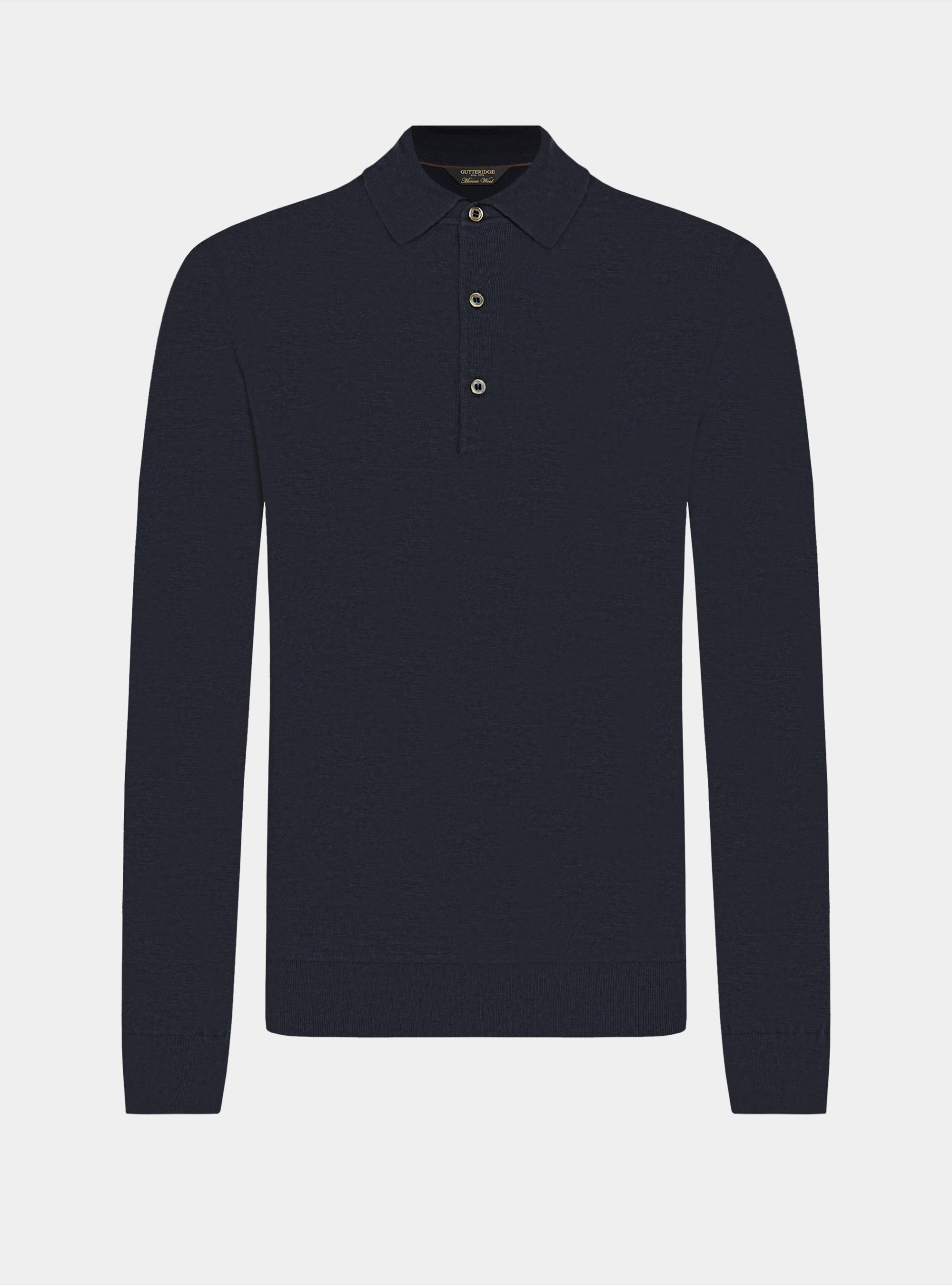 Polo de lana merina extrafina, AZUL MARINO