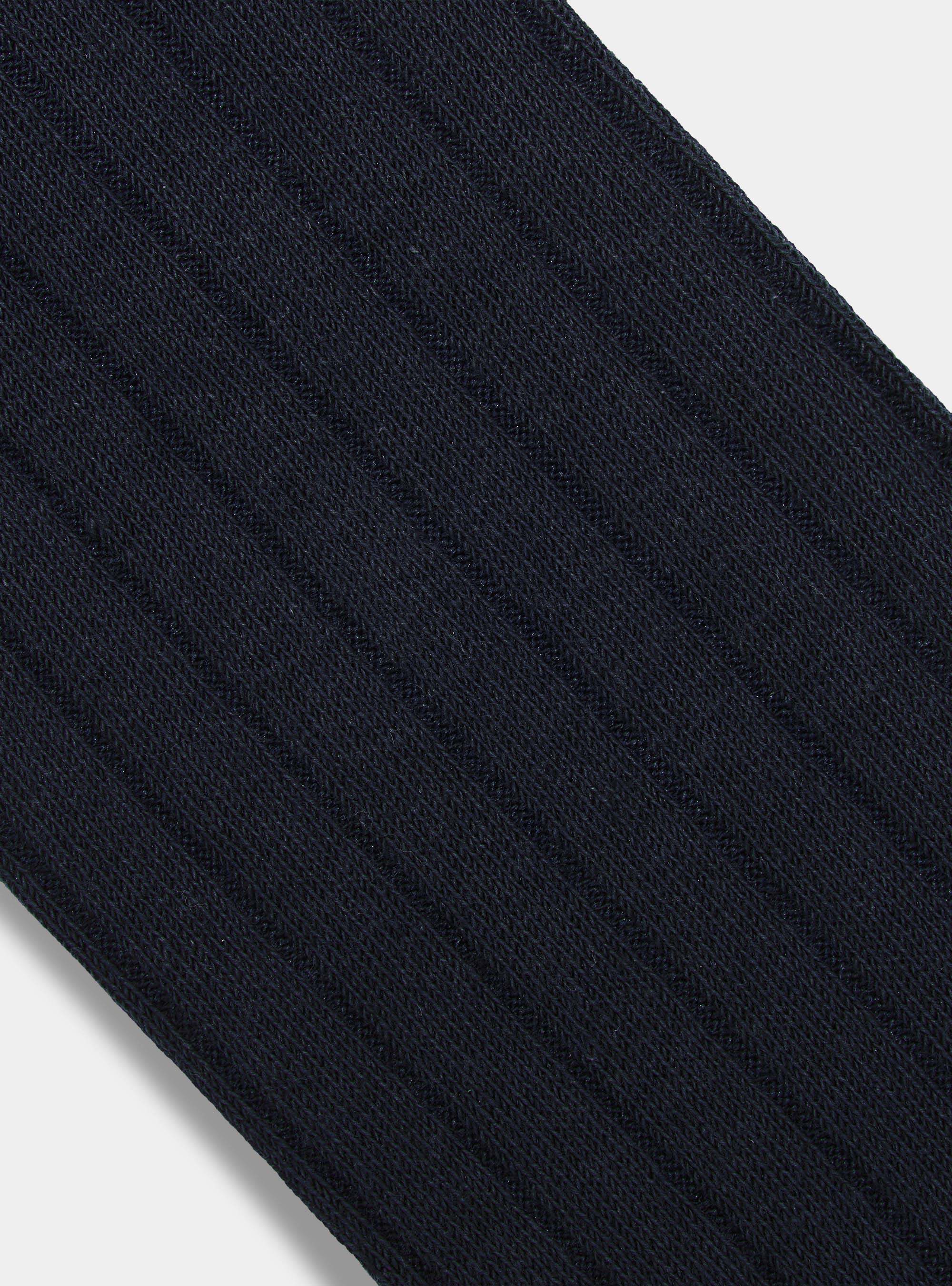 Calcetines de canalé con bordado, AZUL MARINO