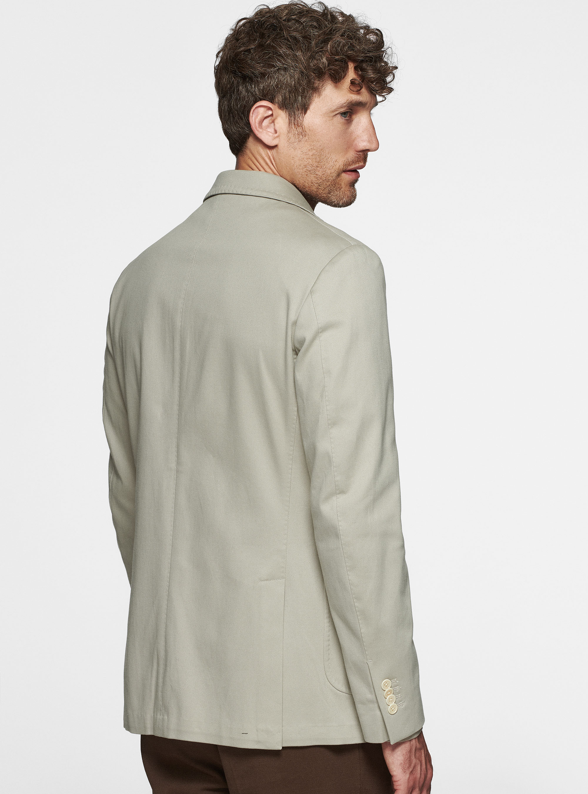 Giacca in cotone smerigliato, ECRU