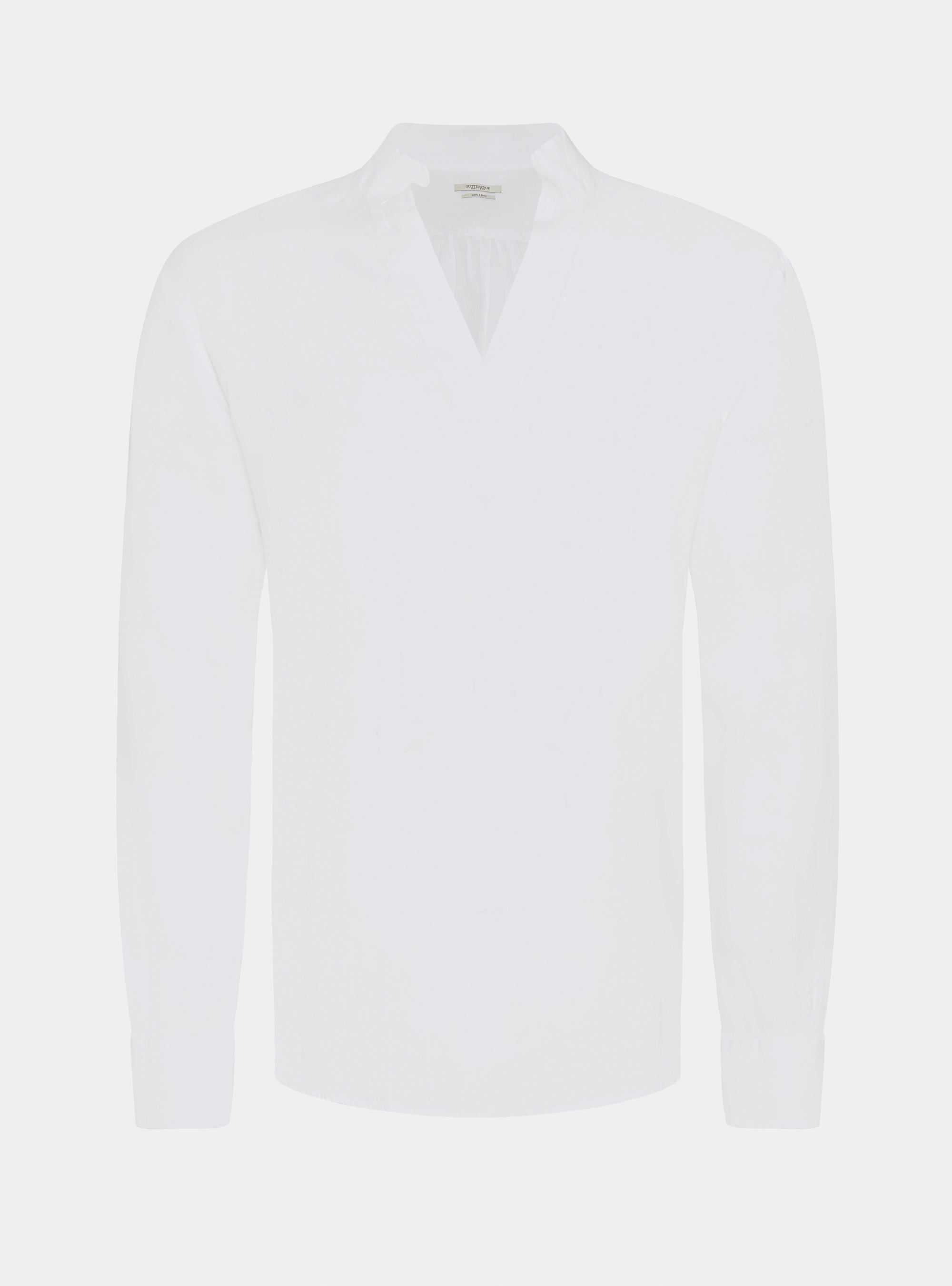 Korean shirt in pure linen, WHITE