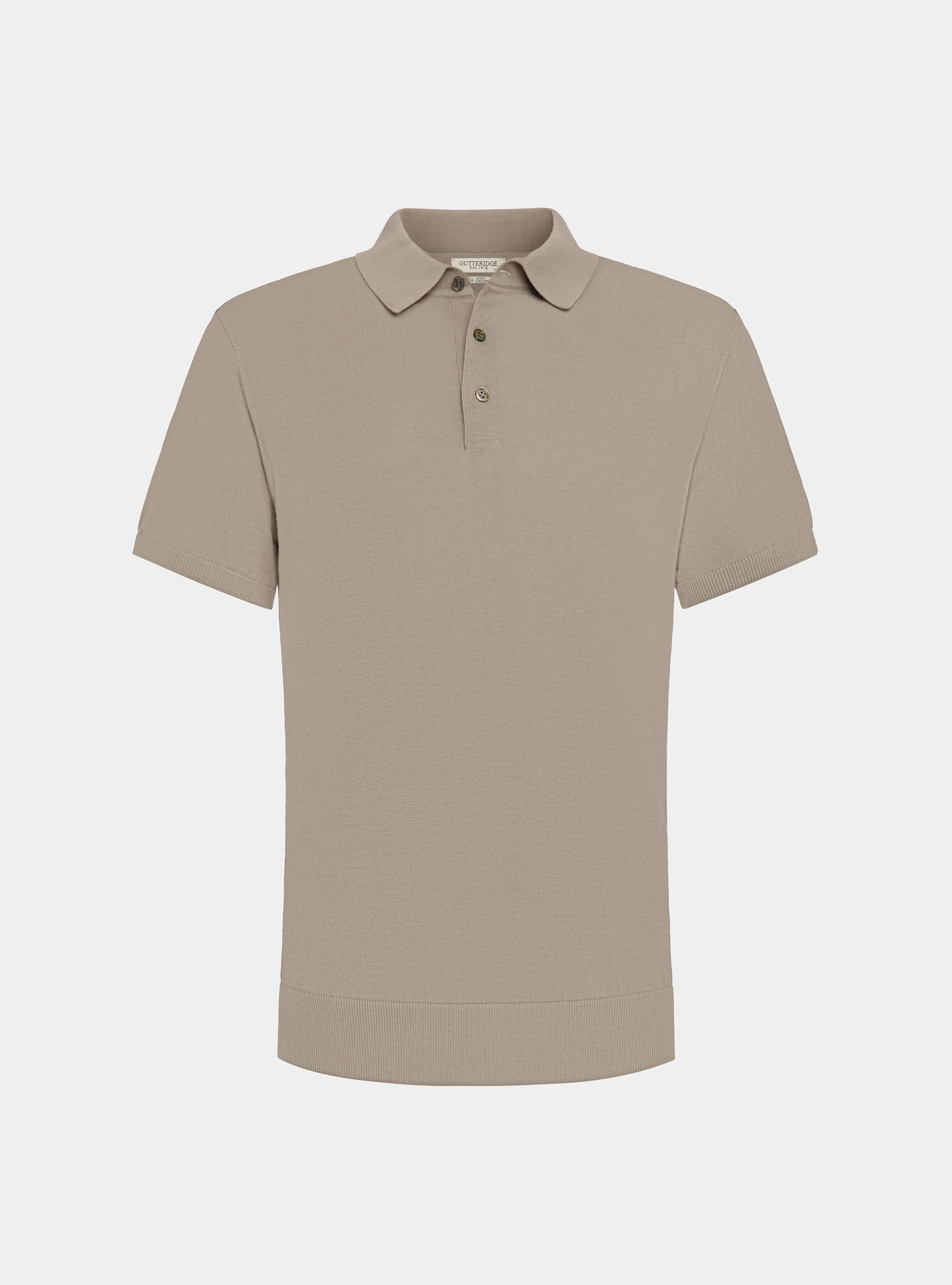 Polo in maglia seta e cotone, SABBIA