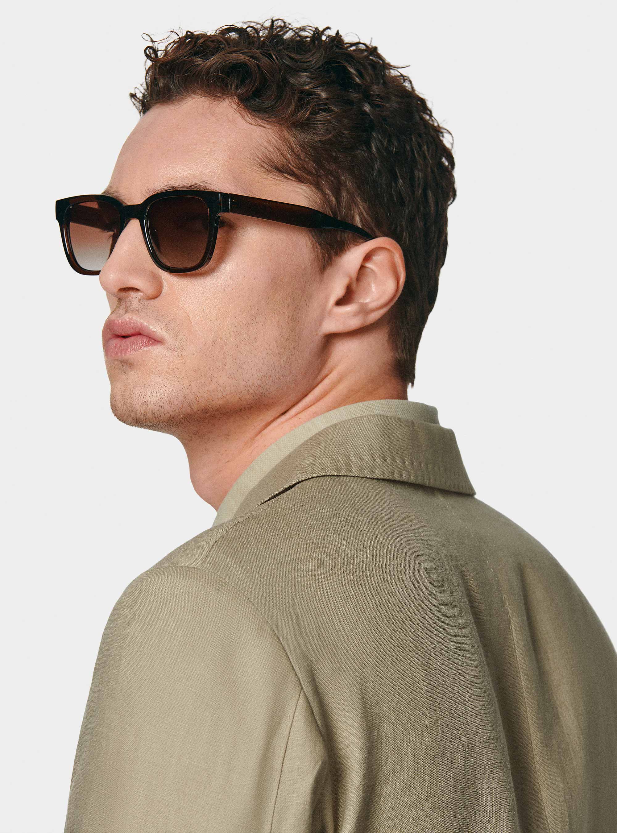 Pure linen suit blazer, MUD