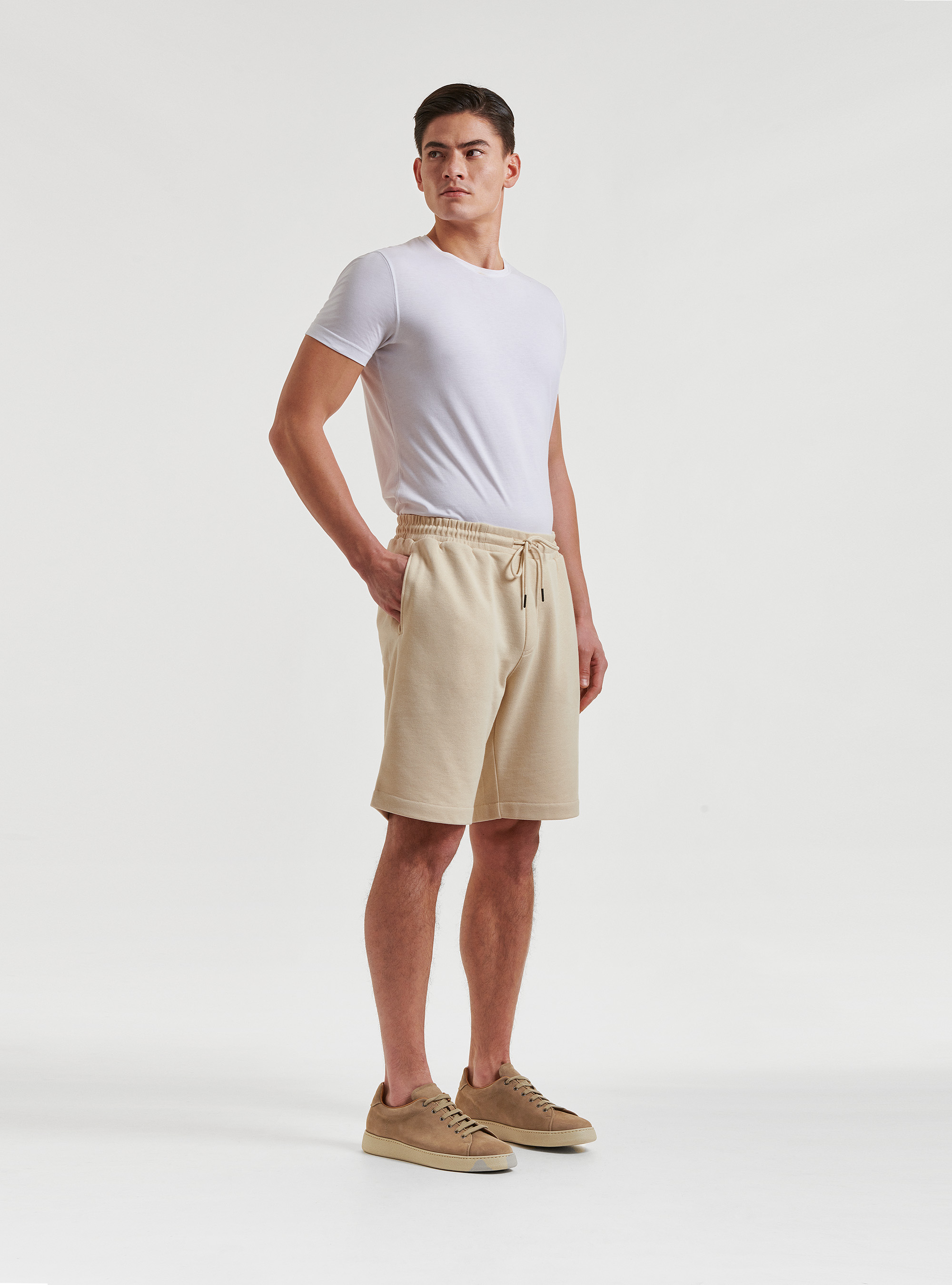 Bermuda in felpa, ECRU