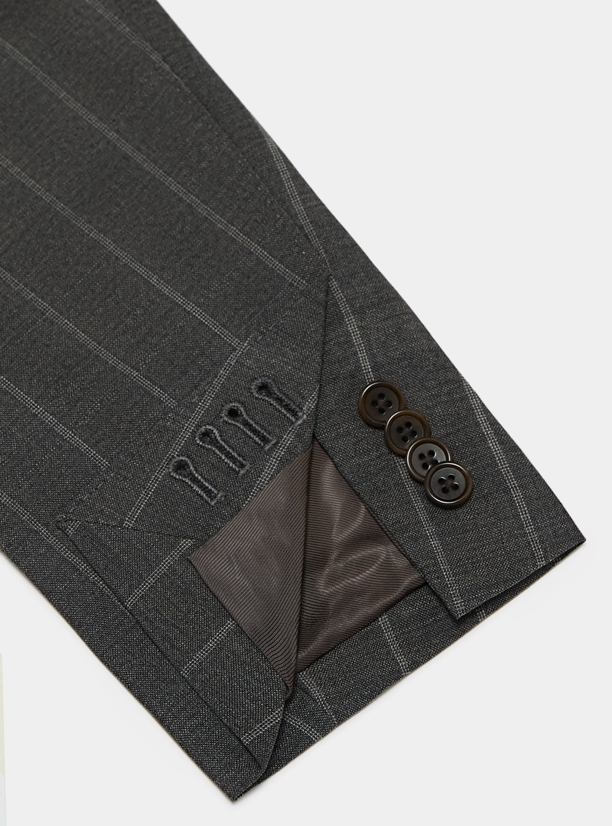 Veste à rayures en pure laine, BOUE