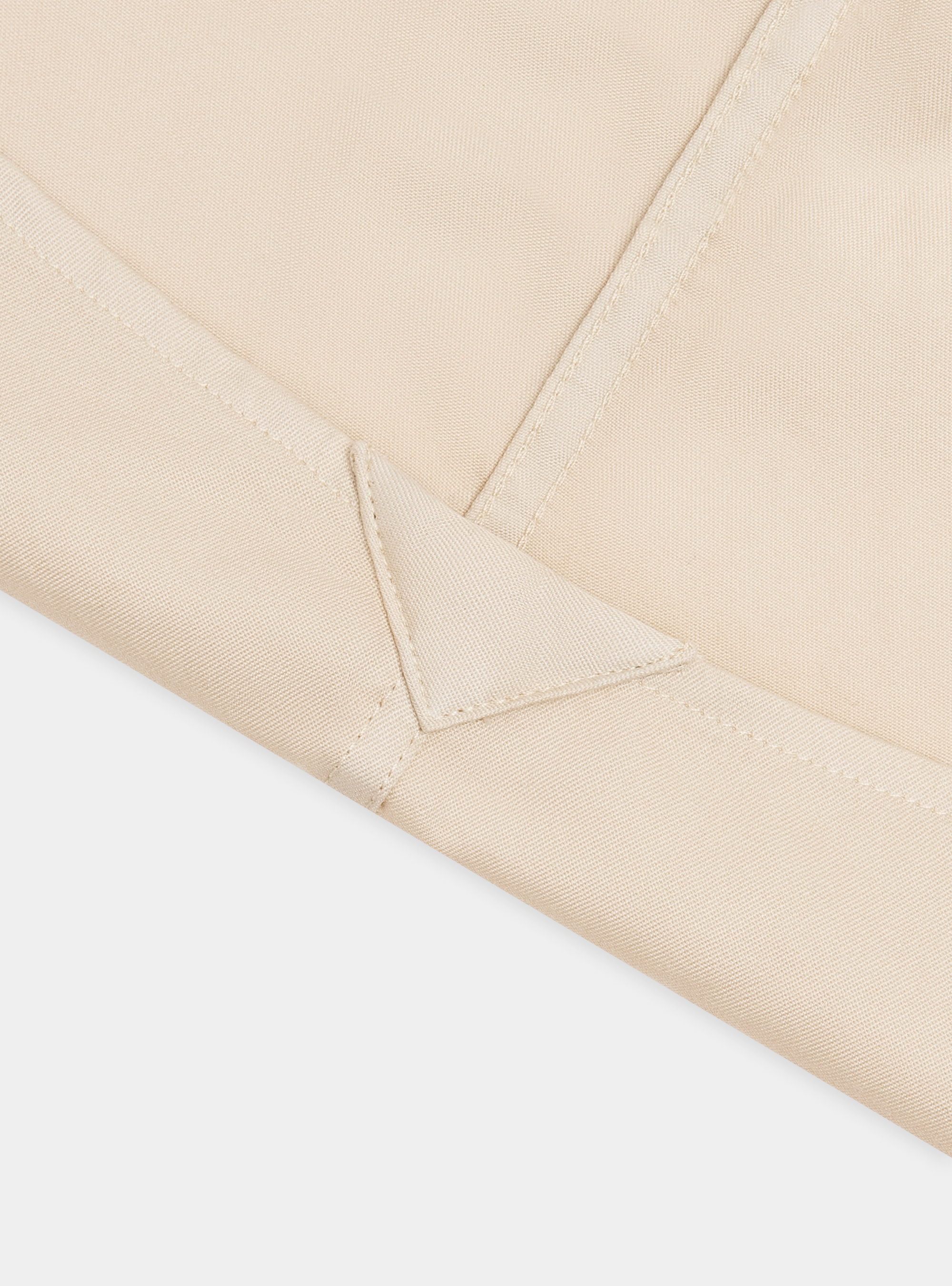 Garment dyed cotton shirt with pockets, ECRU