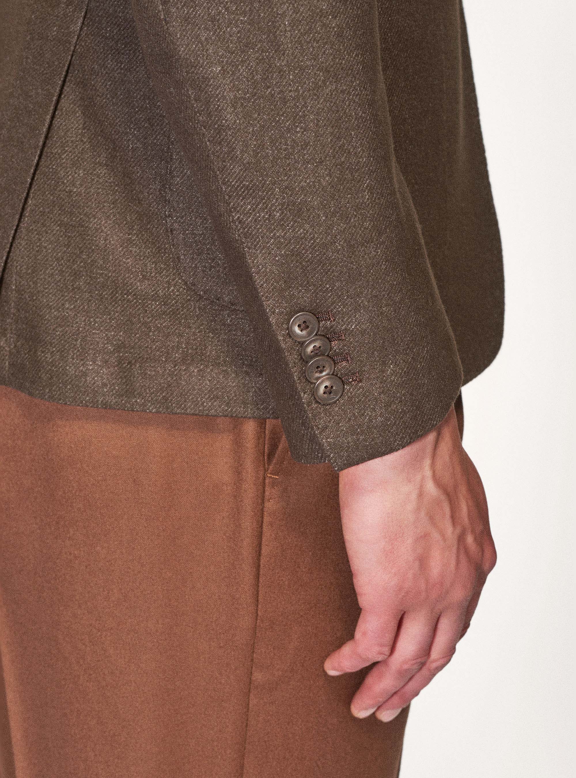 Flanelljacke aus einer Wollmischung, MARRONE 0507C