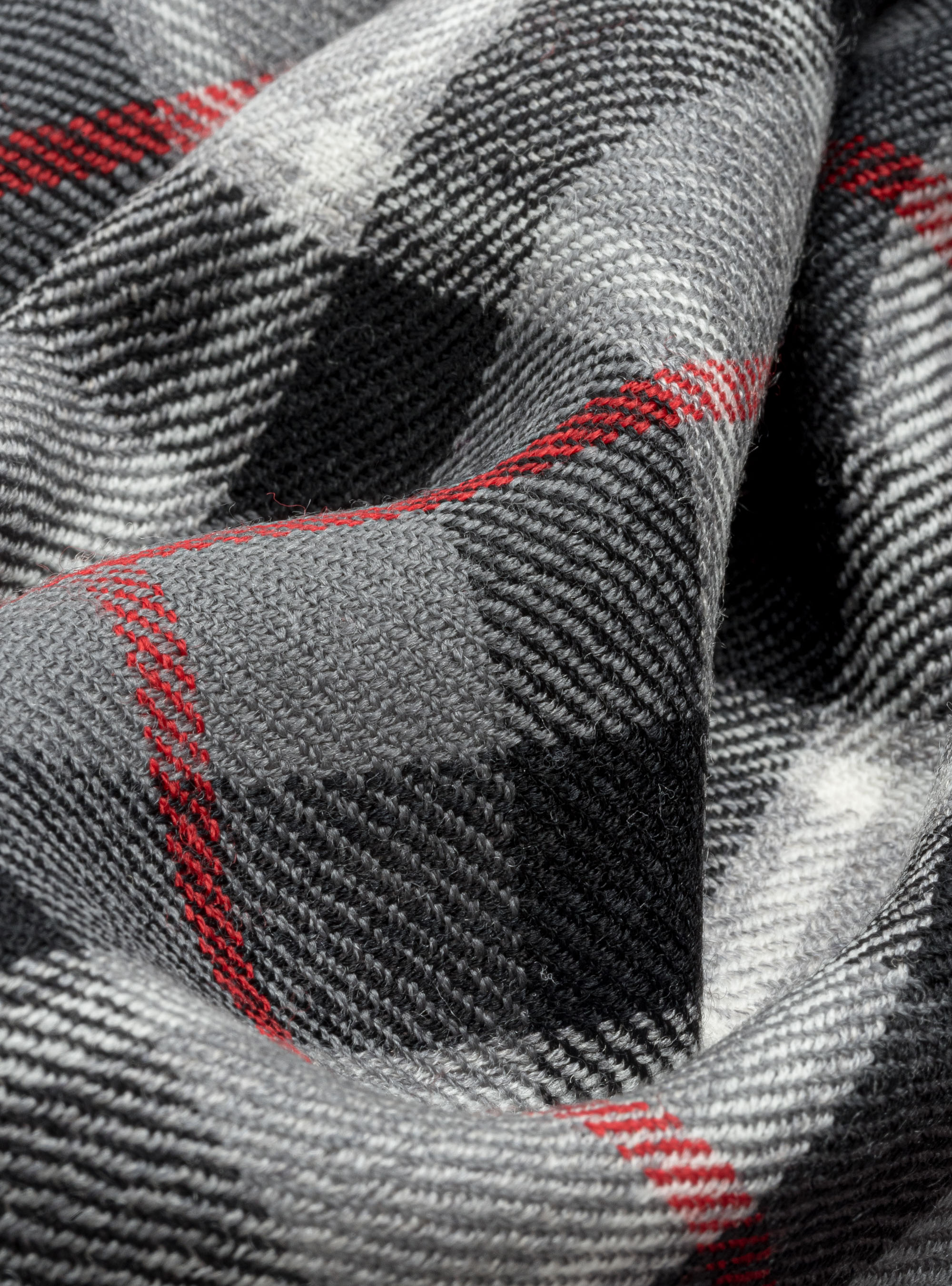 Sciarpa in lana a fantasia, ASFALTO