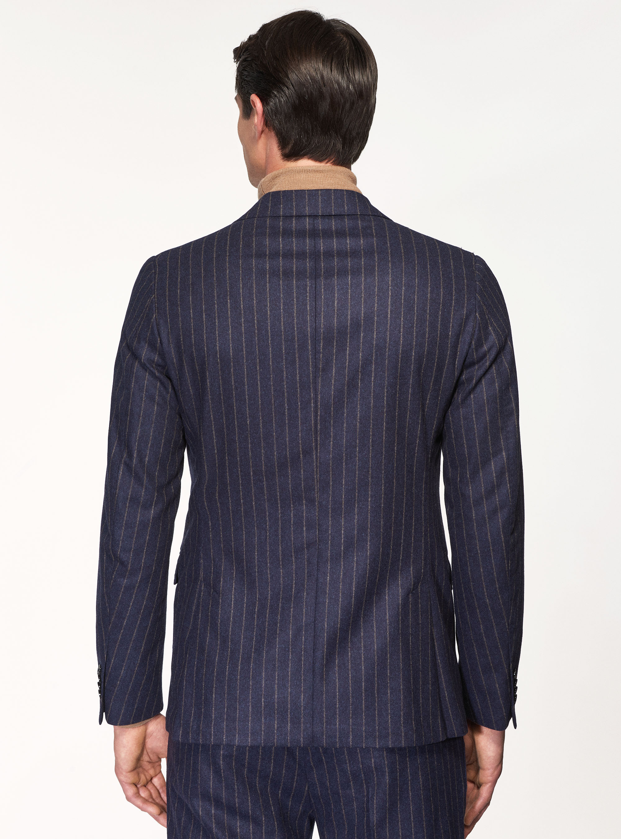 Pure wool pinstripe suit blazer Vitale Barberis Canonico, NAVY BLUE