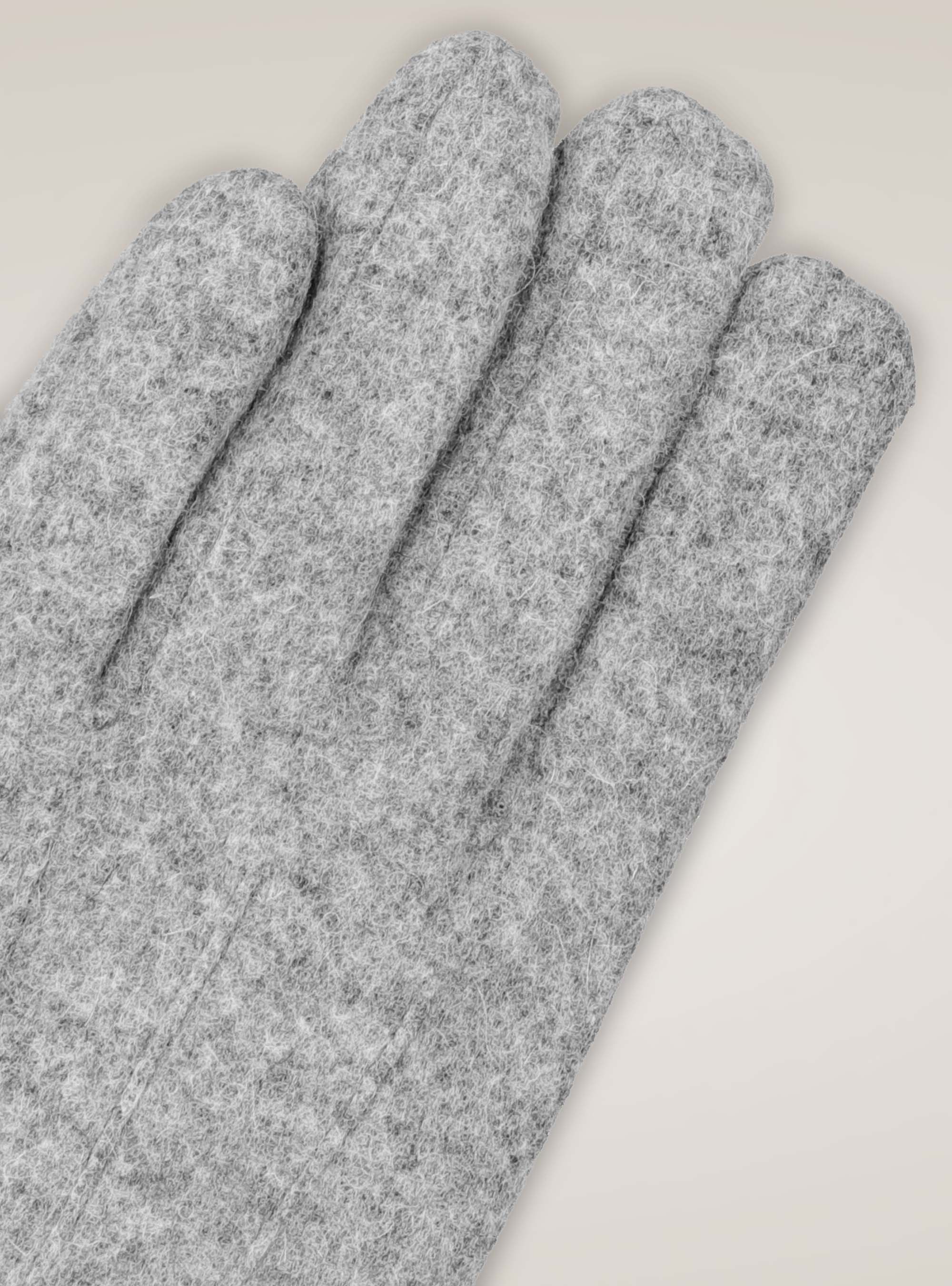 Guanti in misto lana e cotone, GRIGIO CHIARO