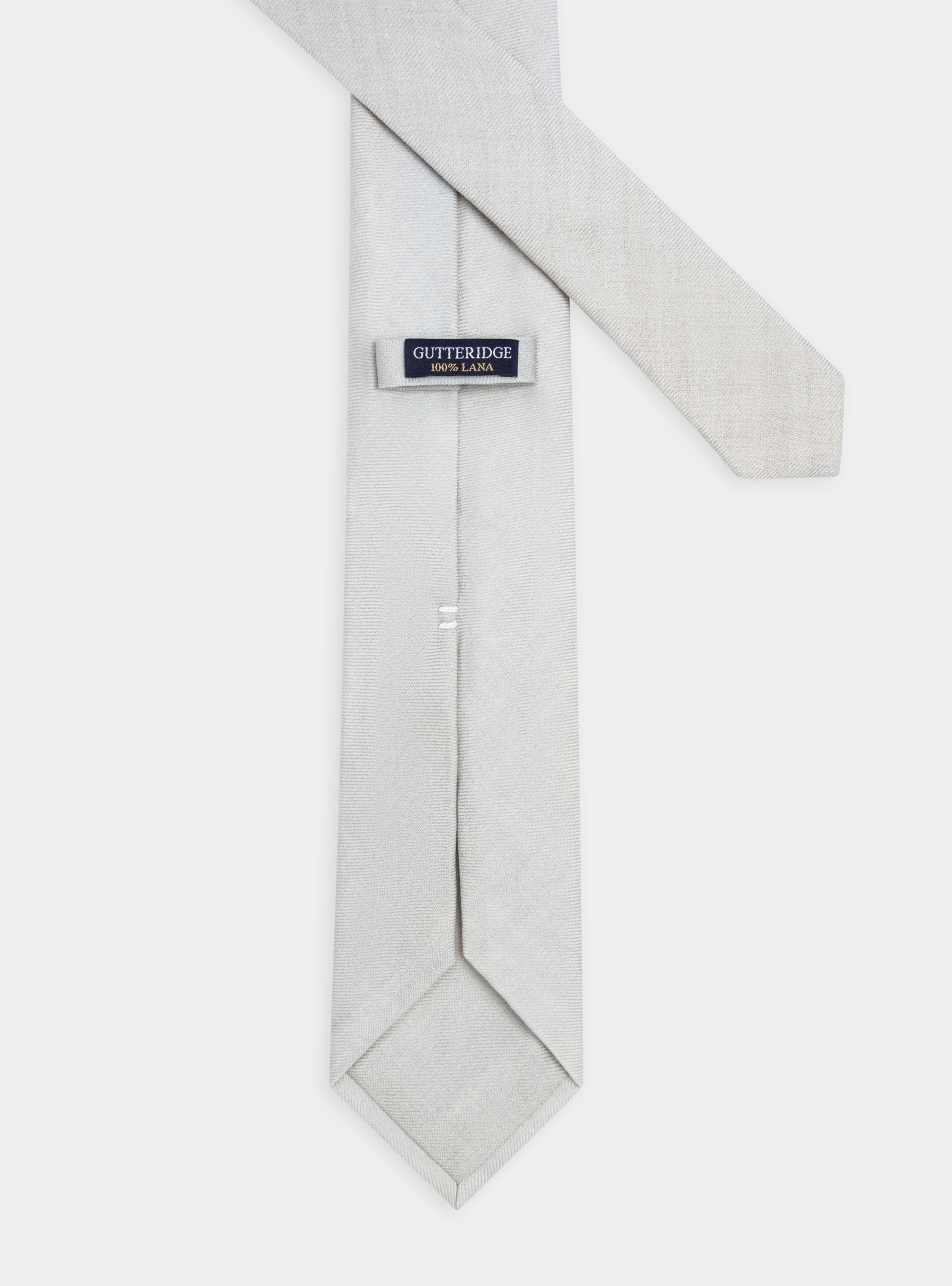 Cravatta in lana tinta unita, GRIGIO CHIARO
