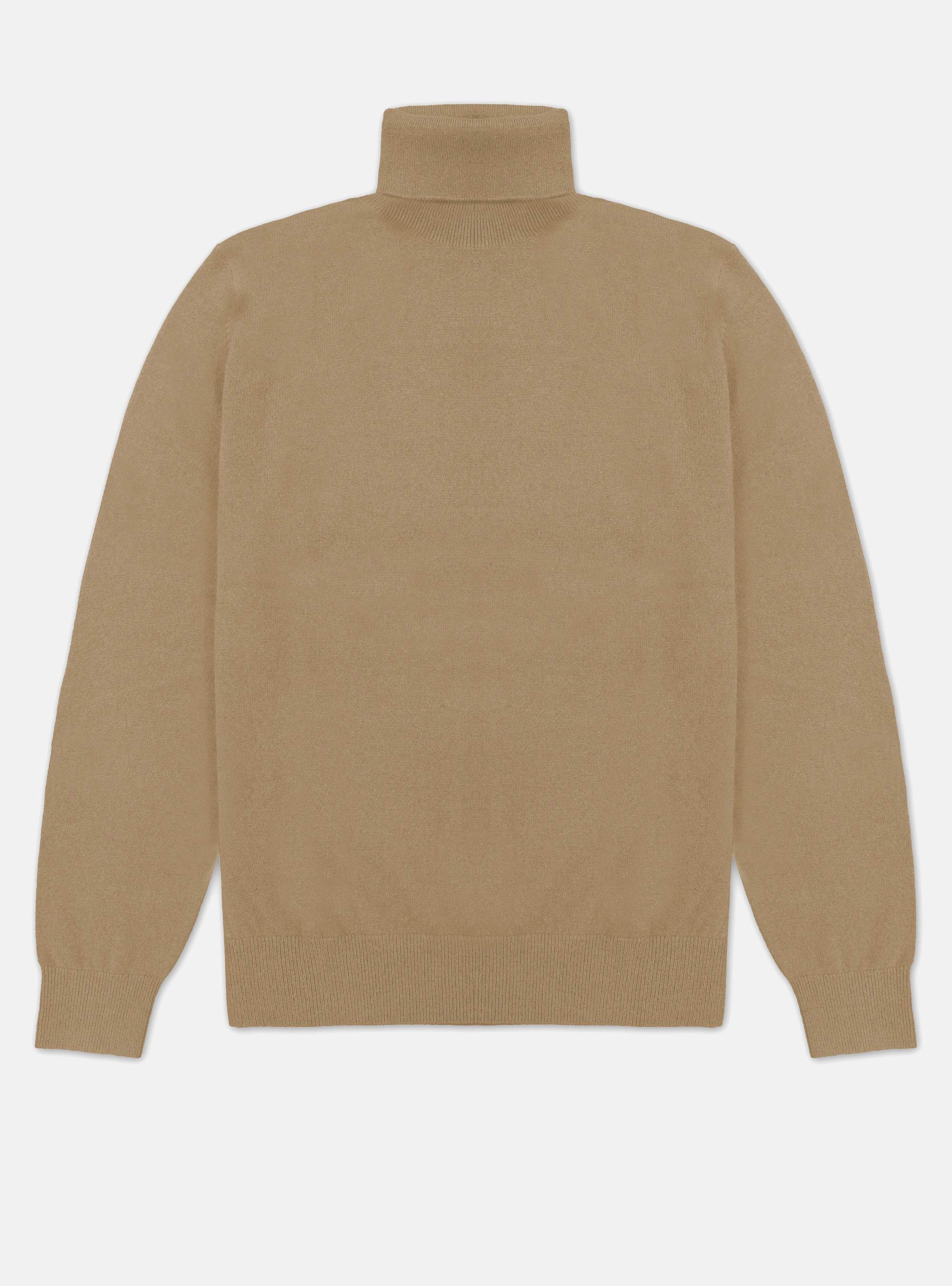 100% High neck sweater, SAND