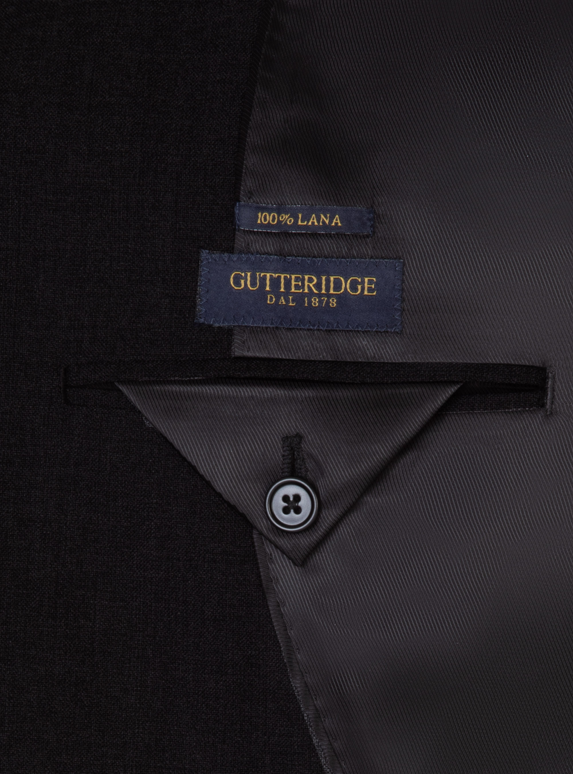 Giacca per abito in pura lana tessuto Vitale Barberis Canonico, NERO